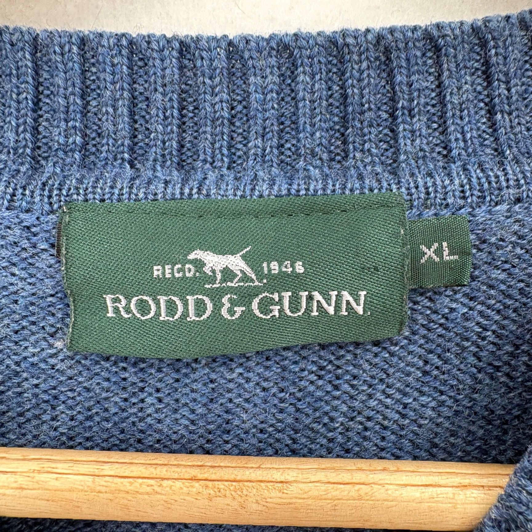 Rodd & Gunn Rodd & Gunn Sweater Mens XL Blue Merino Wool Crewneck Knit Pullover Casual Logo Size US XL / EU 56 / 4 - 4 Thumbnail