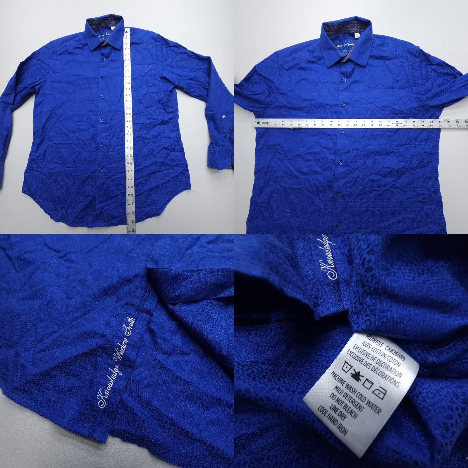 Robert Graham Robert Graham Shirt Mens Large Classic Fit Blue Print Long Sleeve Button-Up Shirt Size US L / EU 52-54 / 3 - 8 Thumbnail