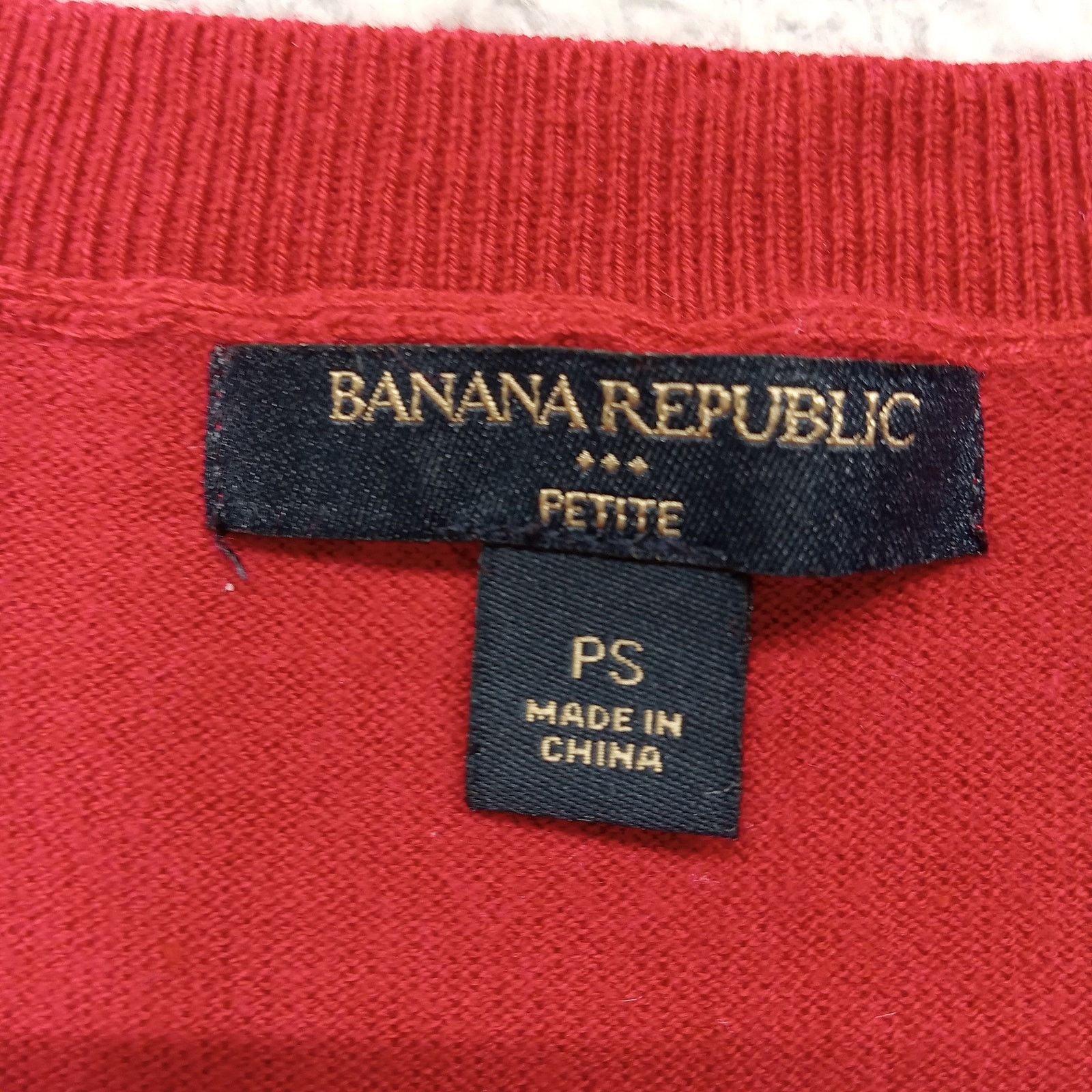Banana Republic Banana Republic Sweater S Petite Women's Red Cotton Blend Size S / US 4 / IT 40 - 4 Thumbnail