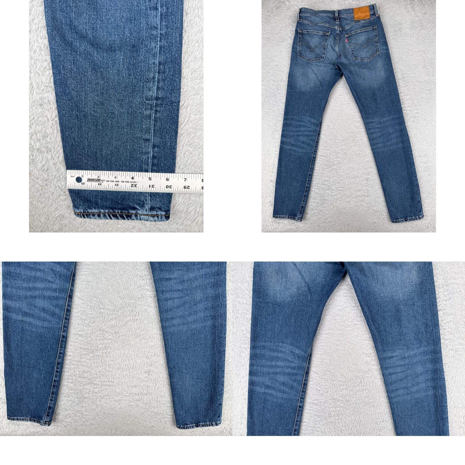 Levi's VINTAGE Levi's 512 Jeans Adult 33 Blue Denim Distressed 5-Pocket Regular Fit Cotton 32x30 Jeans Mens Size US 33 - 10 Thumbnail