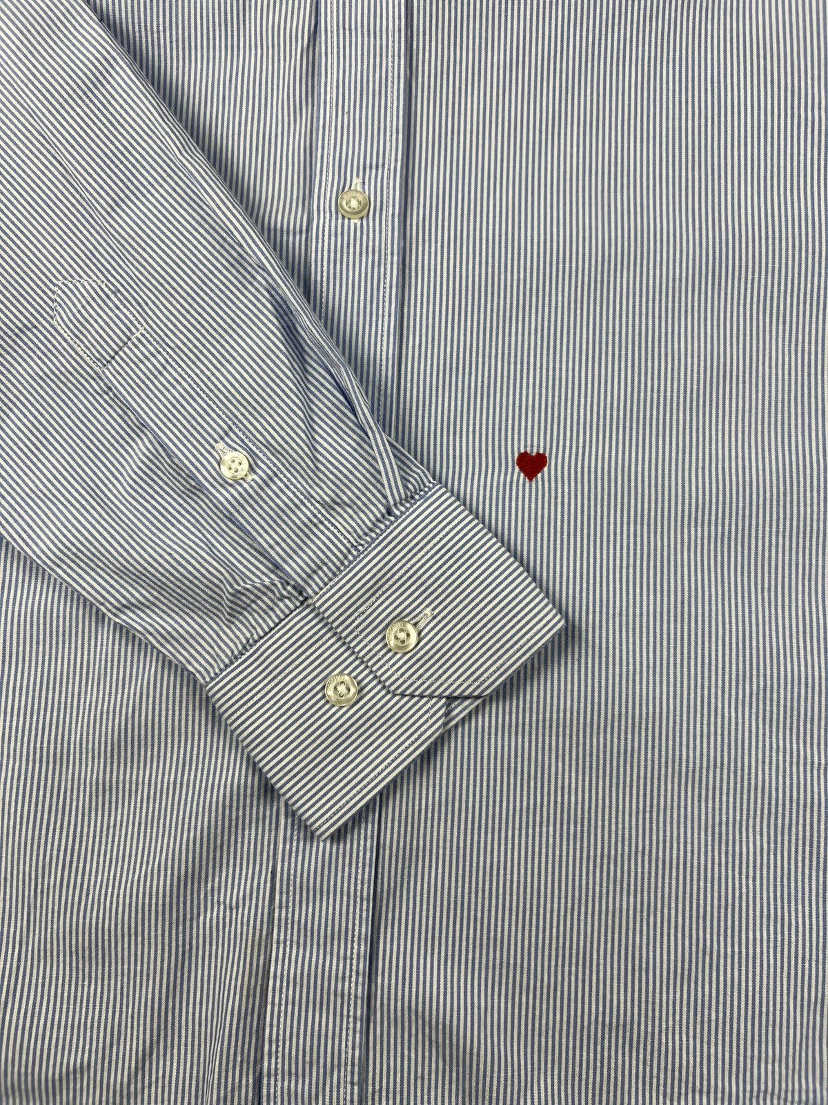 Moschino Vintage Moschino Mini Heart LS Cotton Striped Shirt Size US S / EU 44-46 / 1 - 4 Thumbnail
