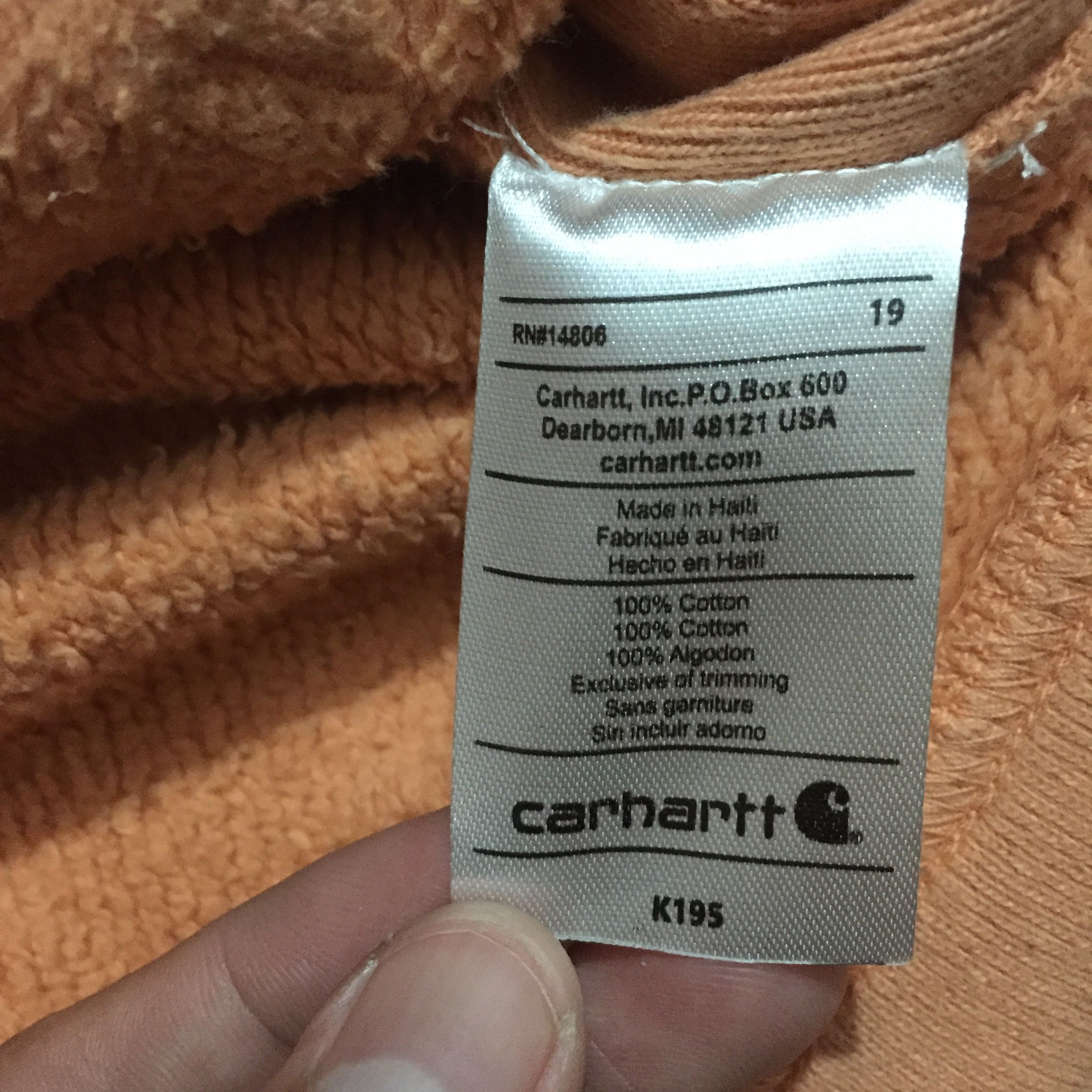 Carhartt Vintage Faded Carhartt K195 Zipper Hoodie Size US M / EU 48-50 / 2 - 4 Thumbnail