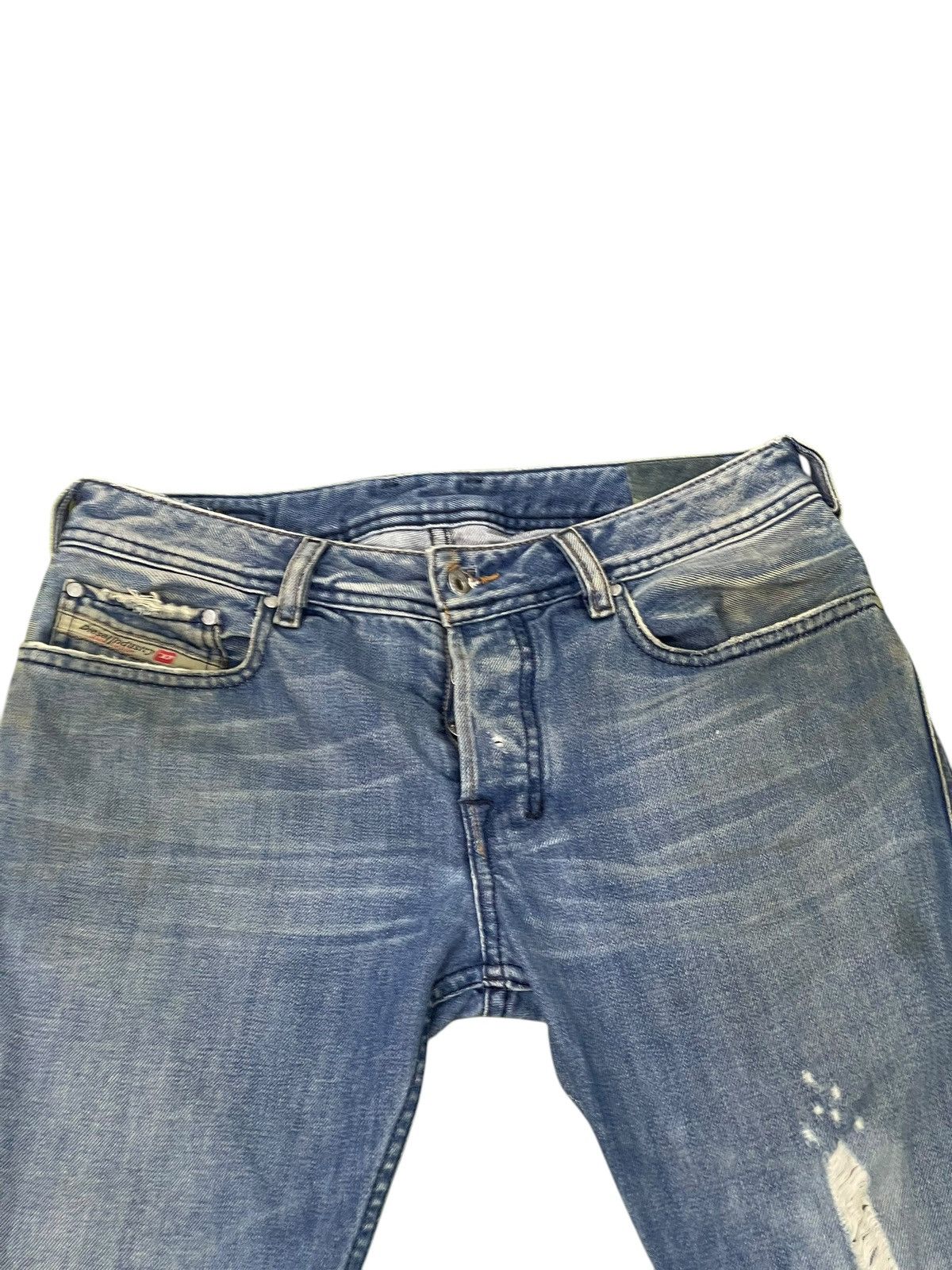 Diesel Flare Jeans Y2K Diesel Industries Distress Boot Cut 1🟦0 Size US 31 - 8 Thumbnail
