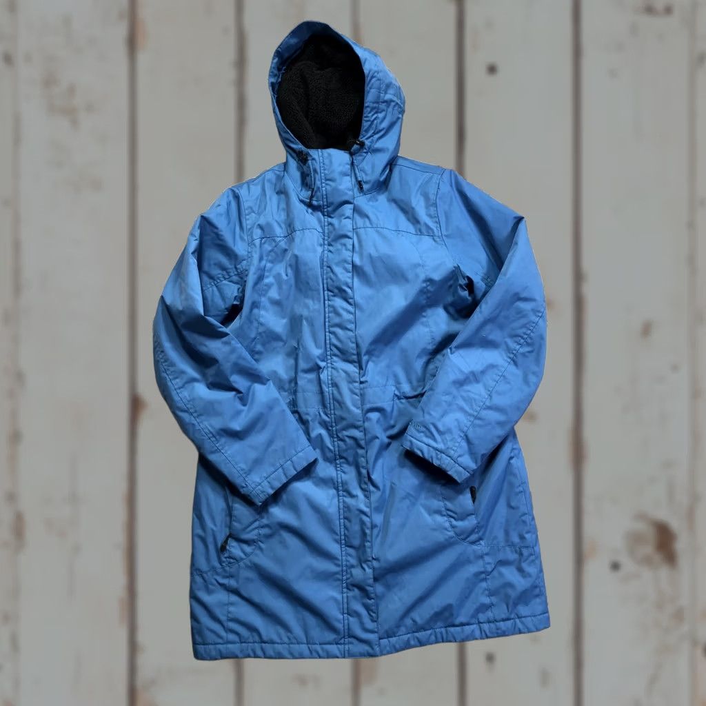 Vintage LL Bean Coat Womens Medium Blue Hooded Fleece Lined Quilted Insulated Parka Size M / US 6-8 / IT 42-44 - 1 Thumbnail