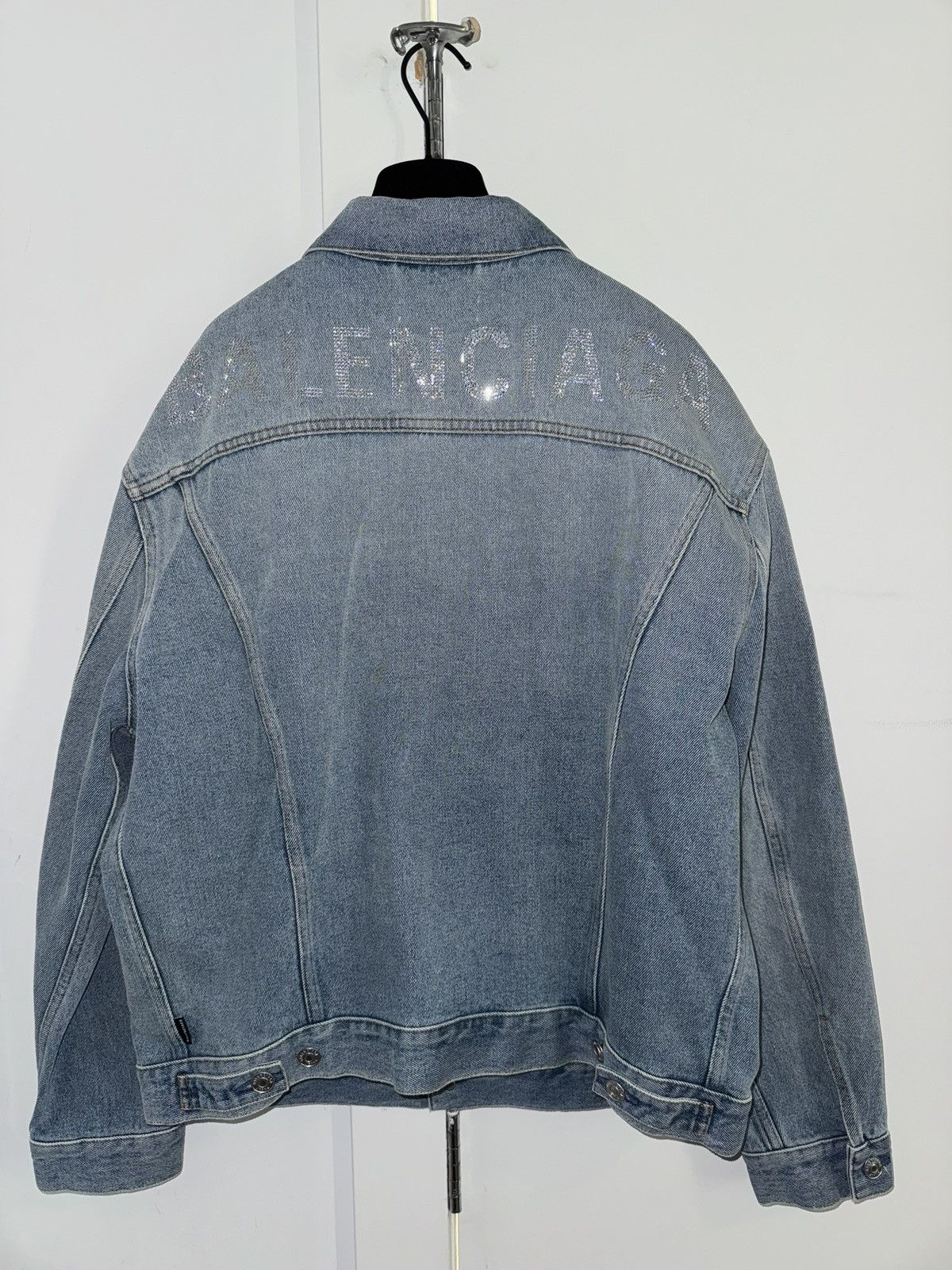 Balenciaga BALENCIAGA RHINESTONE DENIM JACKET Size US M / EU 48-50 / 2 - 2 Thumbnail