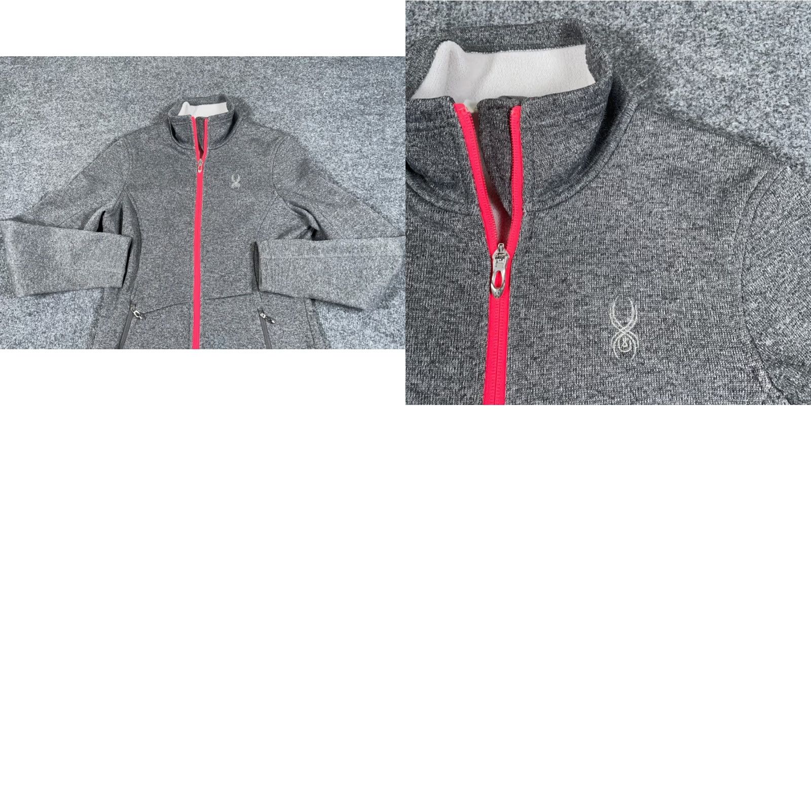 Spyder Spyder Jacket Women's Medium Gray Pink Stand Collar Zip Pocket Core Sweater Size M / US 6-8 / IT 42-44 - 8 Thumbnail