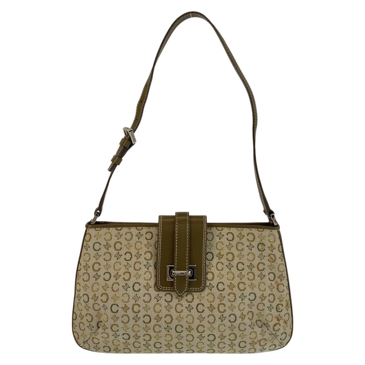 Celine Celine C Macadam Canvas/leather Shoulder Bag 500870 Canvas Shoulder Bag 500870 in Beige, Women's