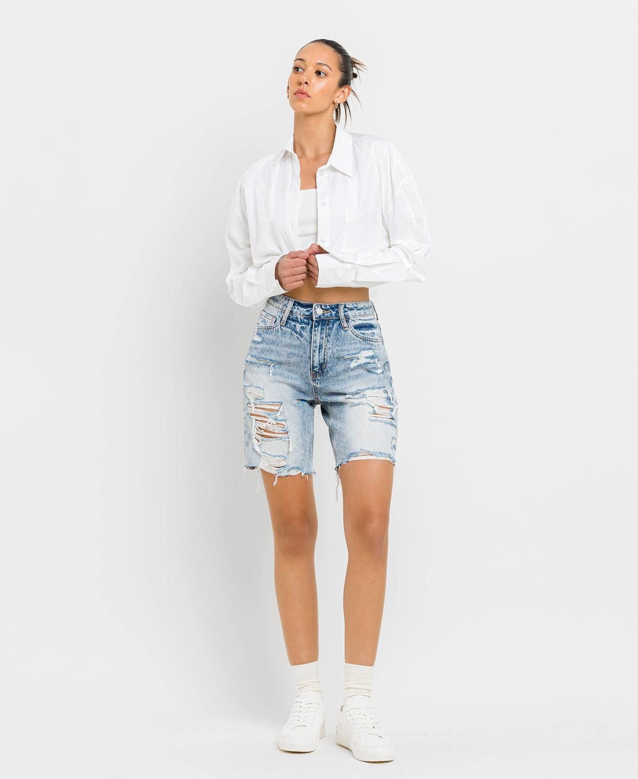 Other Super High Rise Bermuda Shorts Vervet by Flying Monkey Size 26" / US 2 / IT 38 - 1 Thumbnail
