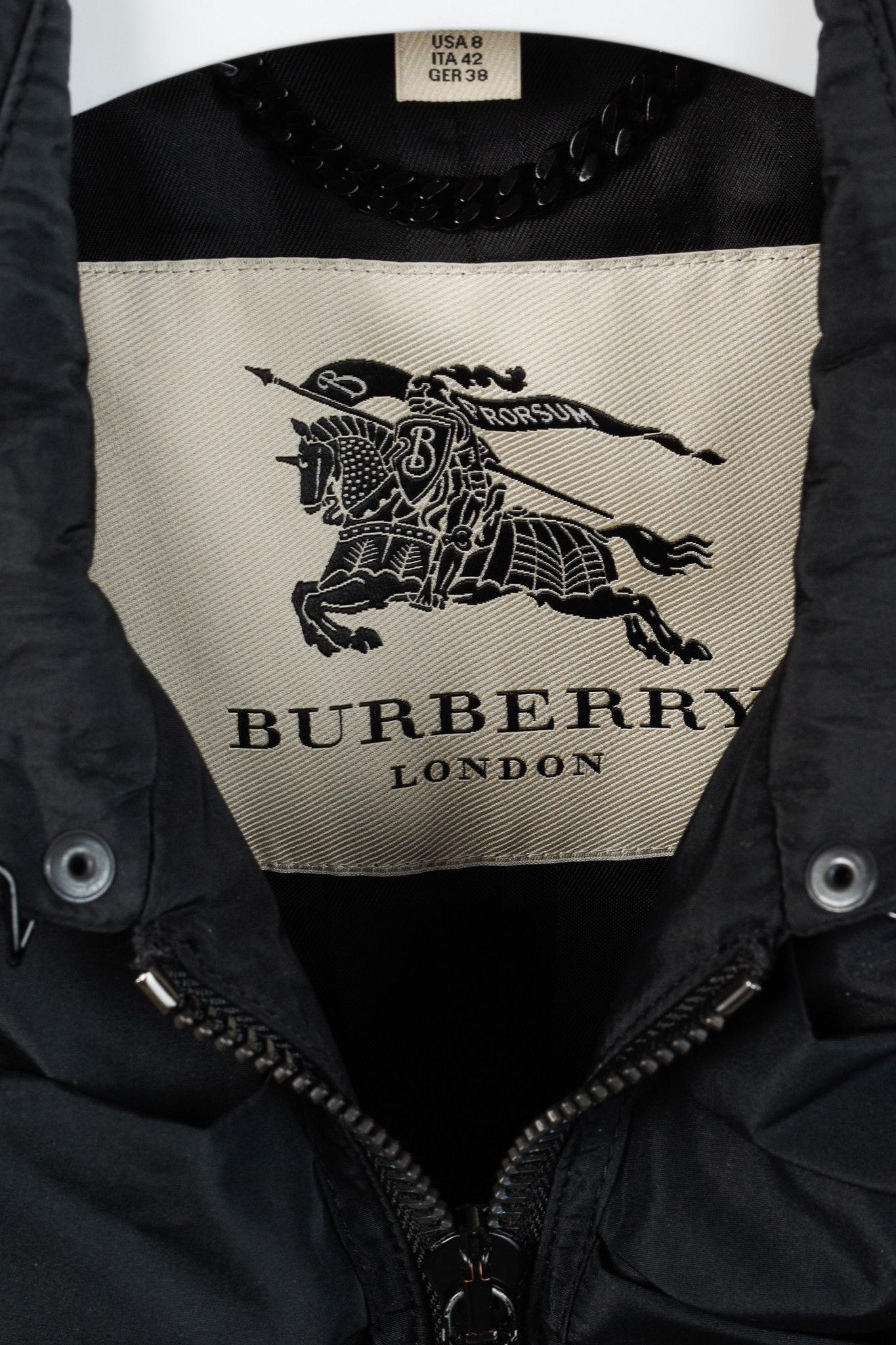 Burberry Burberry Roemead Black Allover Ruched Zip Coat Size M / US 6-8 / IT 42-44 - 4 Thumbnail