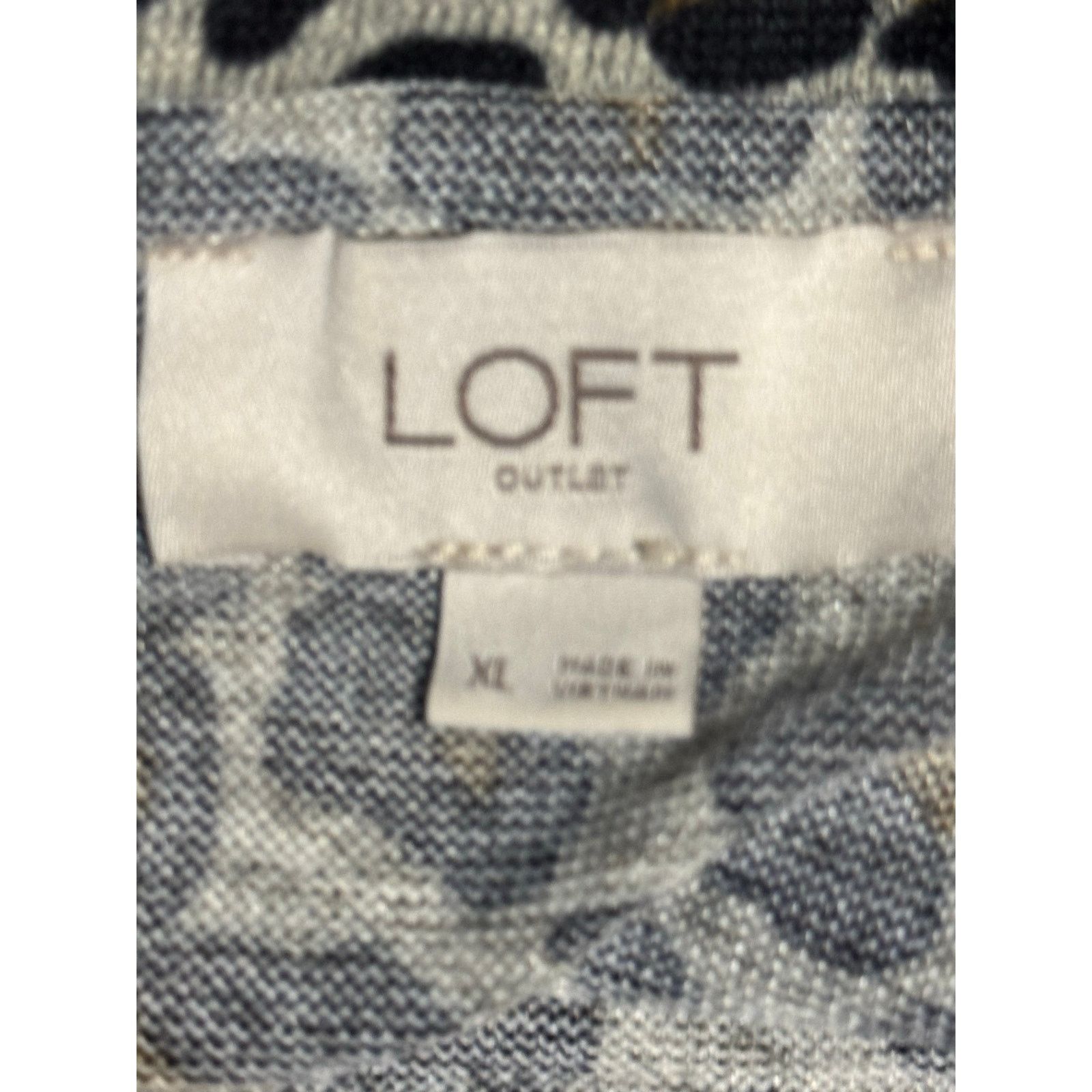 Loft LOFT · XL · Cowl Neck Top · Soft Knit Stretch · Leopard Size XL / US 12-14 / IT 48-50 - 3 Thumbnail