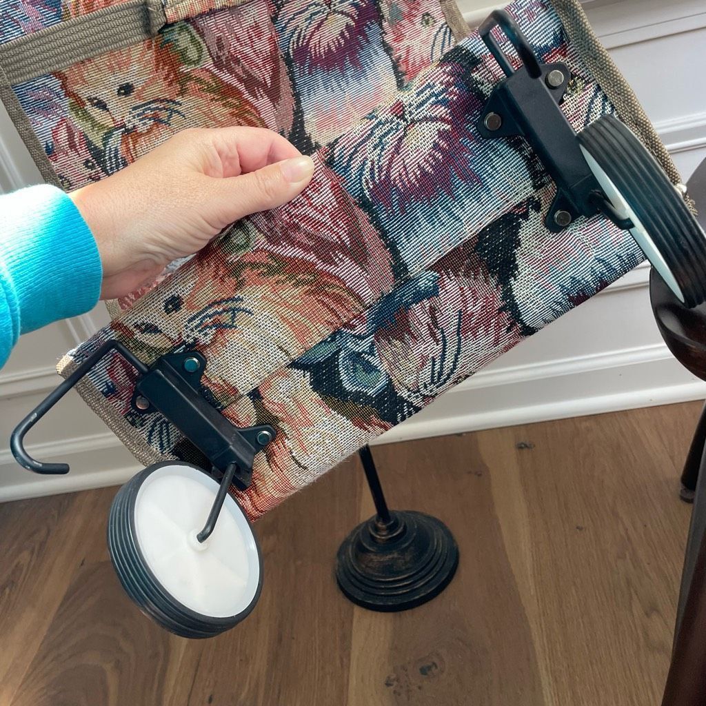 Vintage Vintage Cat Tapestry Wheeled Shopper Bag Tote Collapseable Size ONE SIZE - 4 Thumbnail