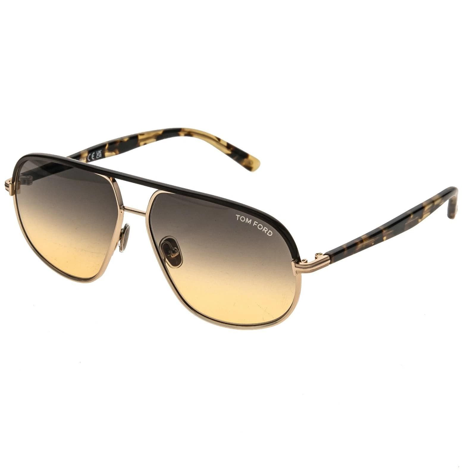 Tom Ford TOM FORD MAXWELL TF1019 28F Brown Aviator Sunglass 1019 Size ONE SIZE - 2 Thumbnail