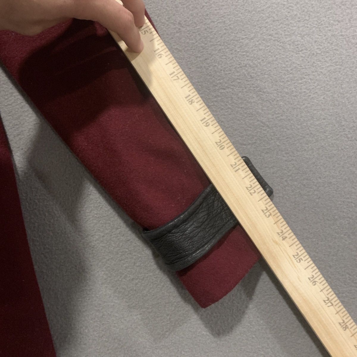 Mackage Mackage Pea Coat Wool Womans Size XS Burgundy Leather Accent Size XS / US 0-2 / IT 36-38 - 15 Thumbnail