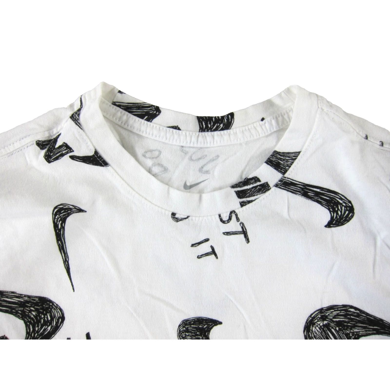 Nike Nike Tee Just Do It White Black Swoosh Crew Neck Short Sleeve T-Shirt Men Small Size US S / EU 44-46 / 1 - 4 Thumbnail