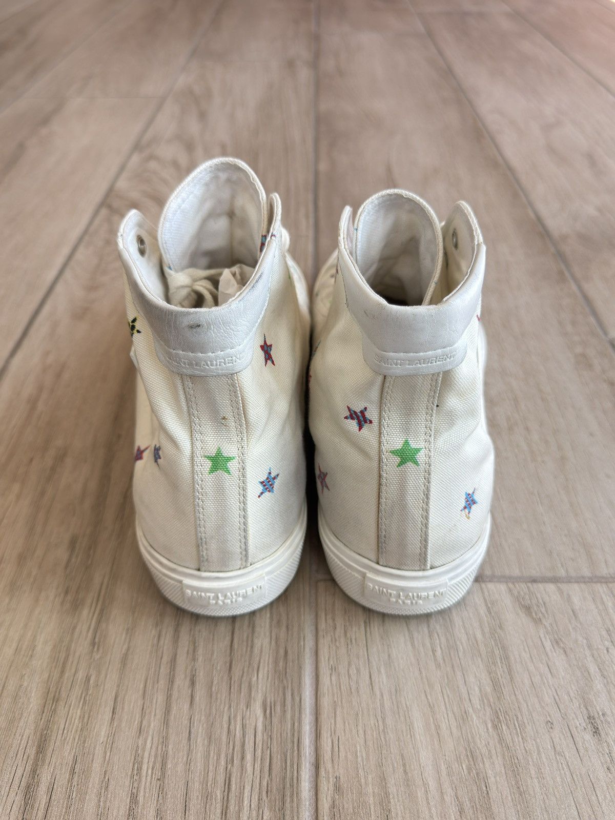 Saint Laurent Paris Solaris Fan Star Moon Plus Converse High-Top Sneaker Size US 11 / EU 44 - 4 Thumbnail