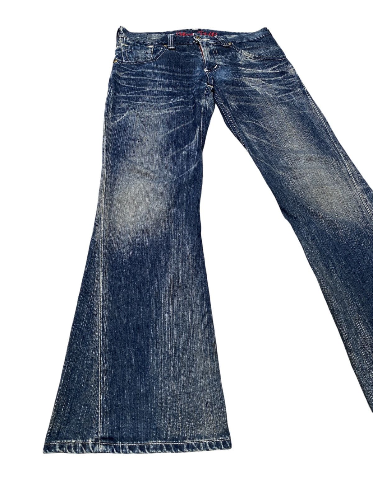 00s EDWIN flare design denim y2k