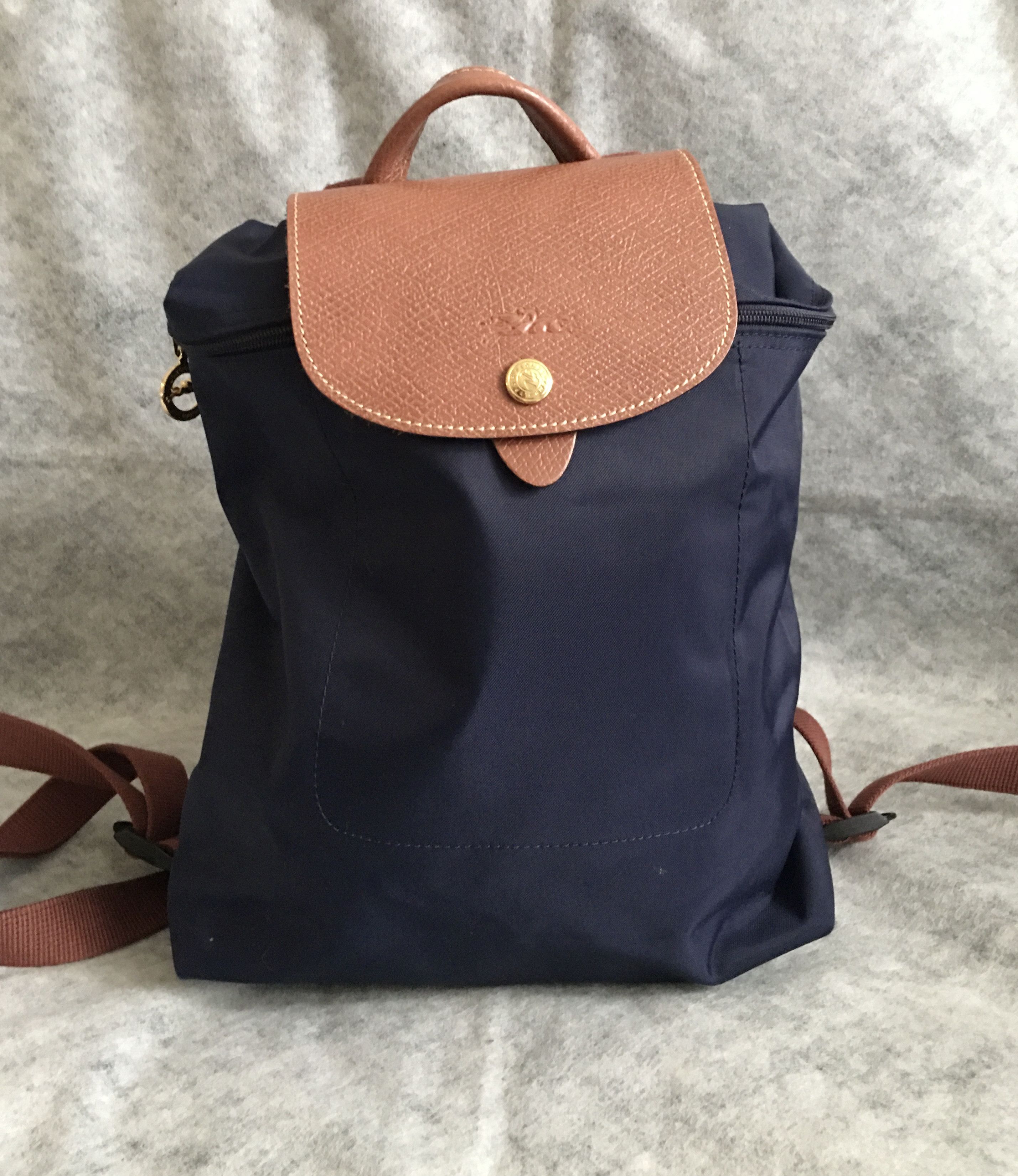 Longchamp Longchamp Le Pliage Blue Nylon Backpack Bag Size ONE SIZE - 3 Thumbnail