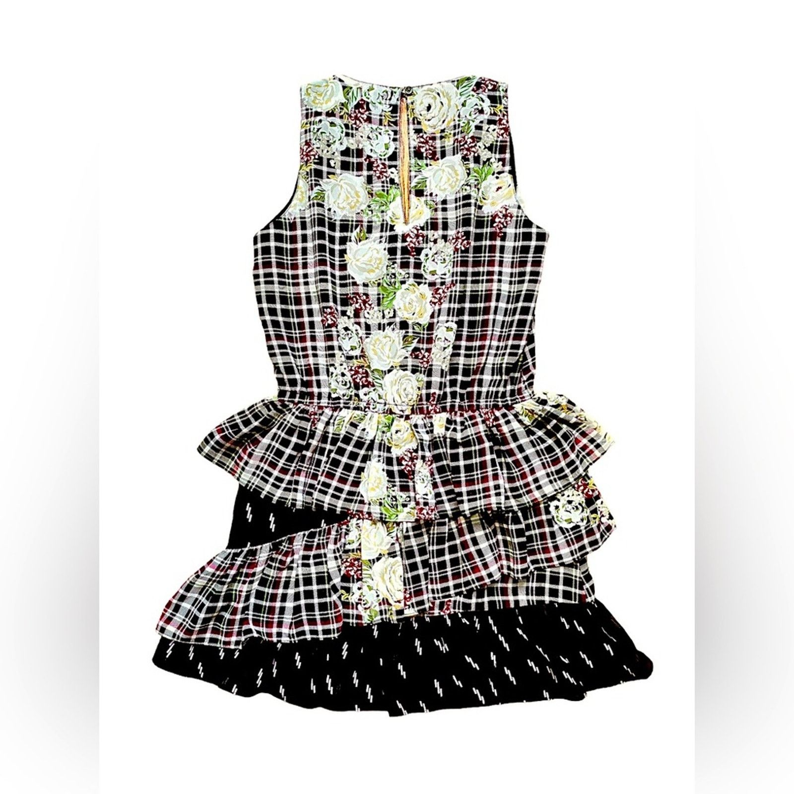 Sam Edelman SAM EDELMAN FLORAL AND PLAID DRESS Size XS / US 0-2 / IT 36-38 - 2 Thumbnail