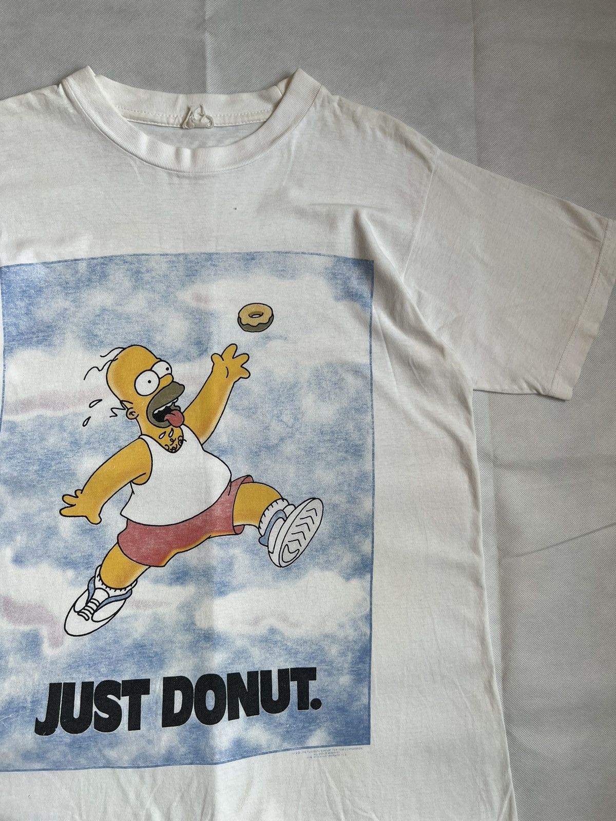 Cartoon Network Vintage 1996 The Simpson Homer Just Donut Parody Nike Shirt Size US M / EU 48-50 / 2 - 6 Thumbnail
