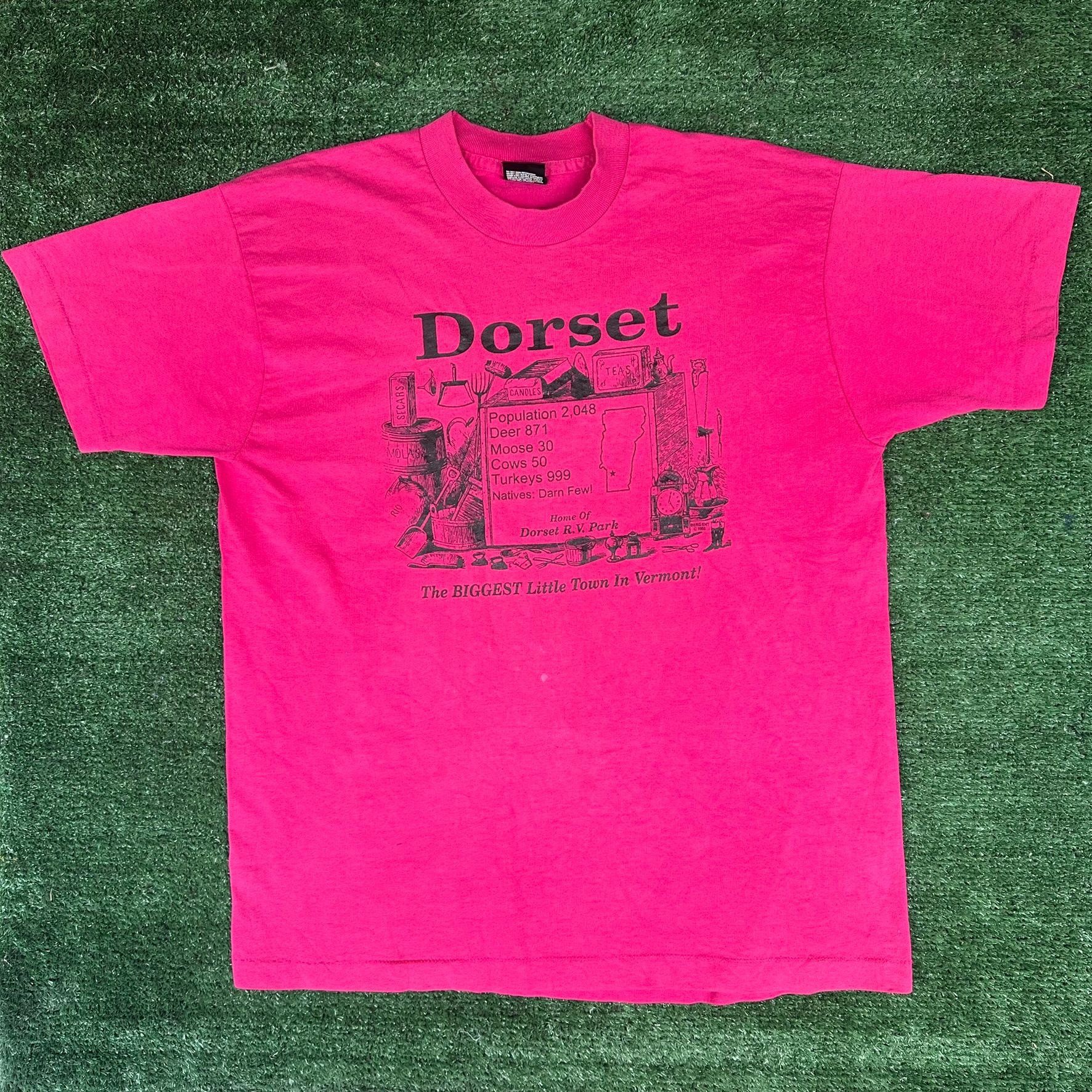 Fruit Of The Loom Vintage 90s Dorset Vermont T-Shirt Hot Pink L Single Stitch Size US L / EU 52-54 / 3 - 1 Thumbnail