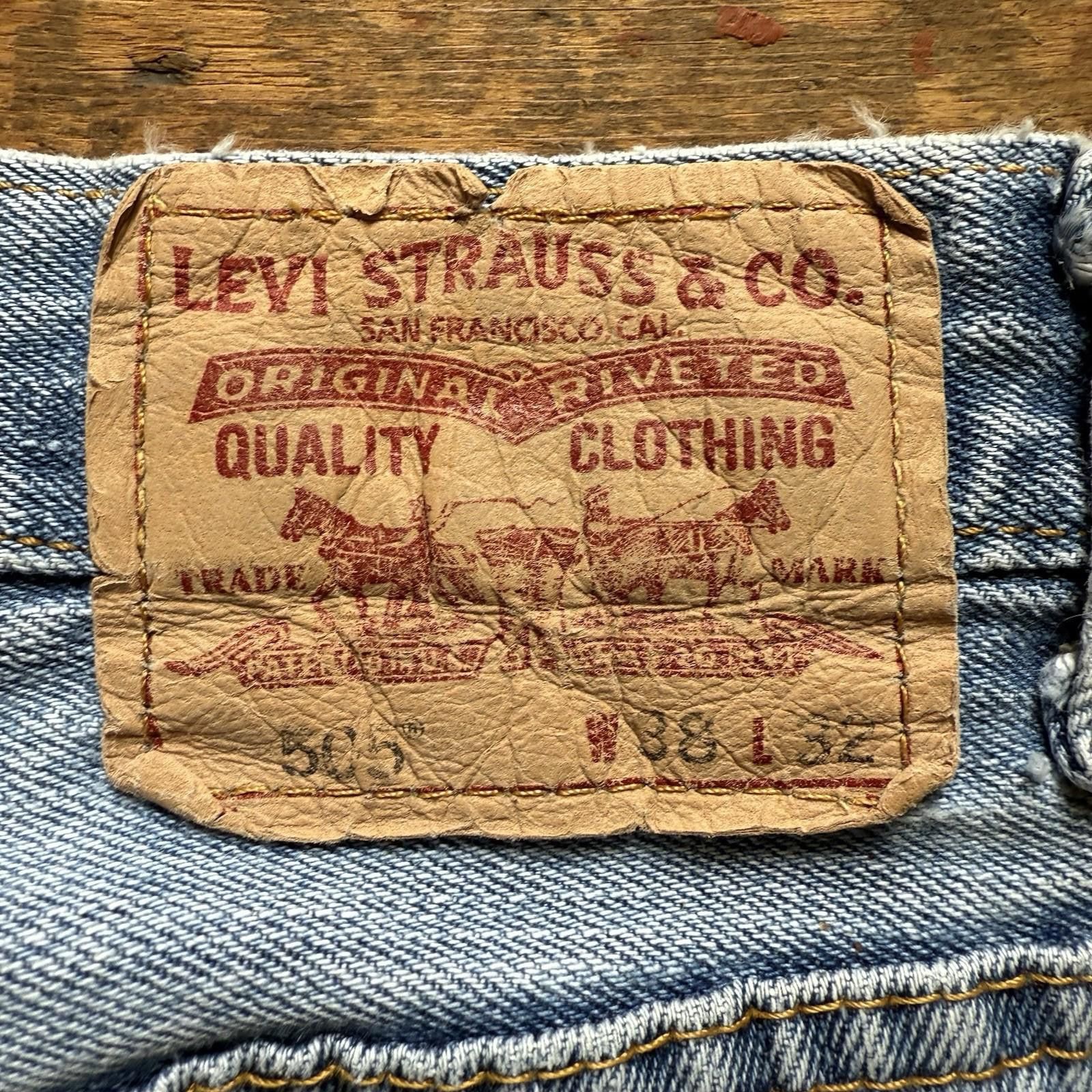 Levi's Vintage Levi's 505 Jeans Regular Straight 38x32 90s Denim Size US 38 / EU 54 - 4 Thumbnail