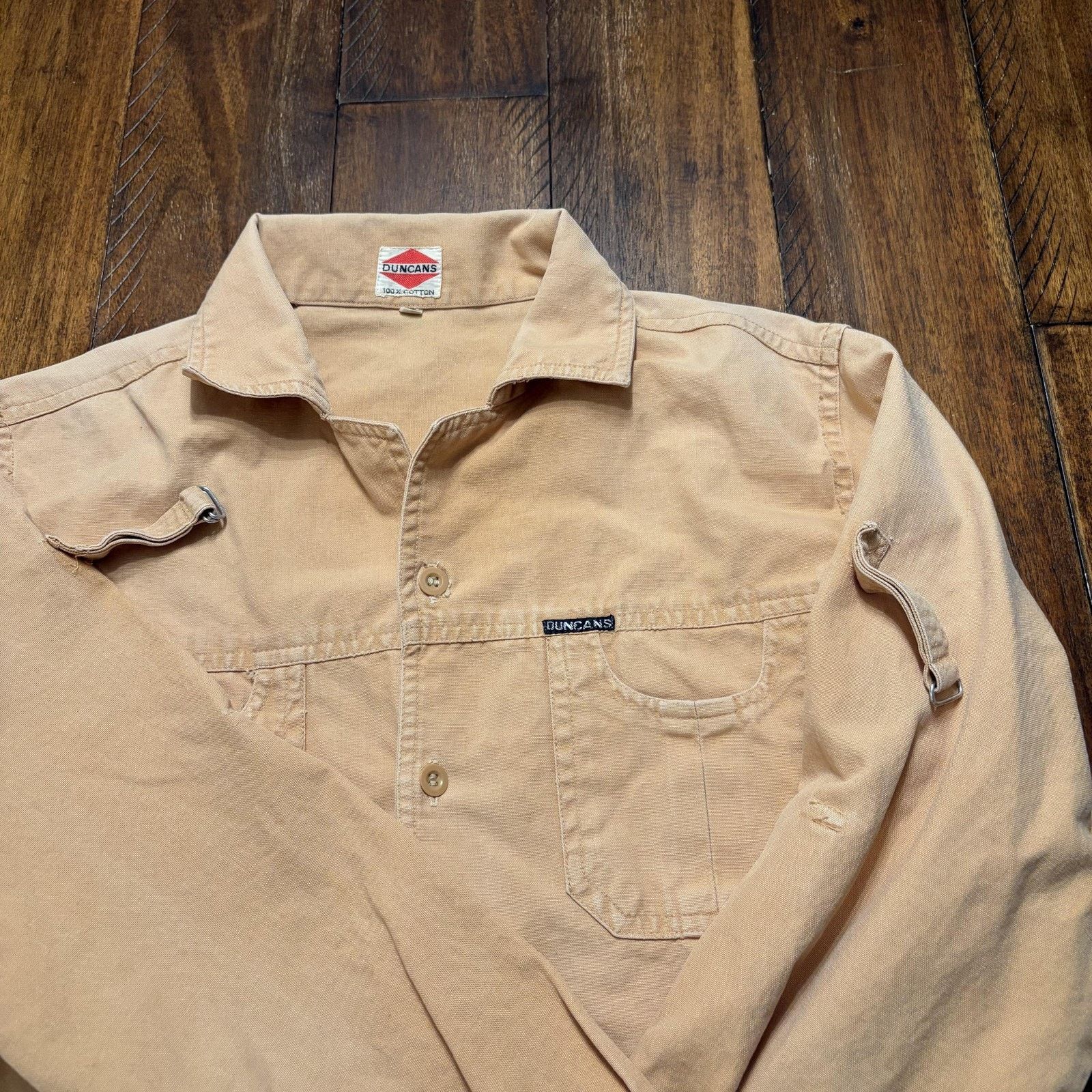 Vintage Duncans Jacket 50 Beige Cotton Canvas Workwear Chore Field Size US M / EU 48-50 / 2 - 9 Thumbnail