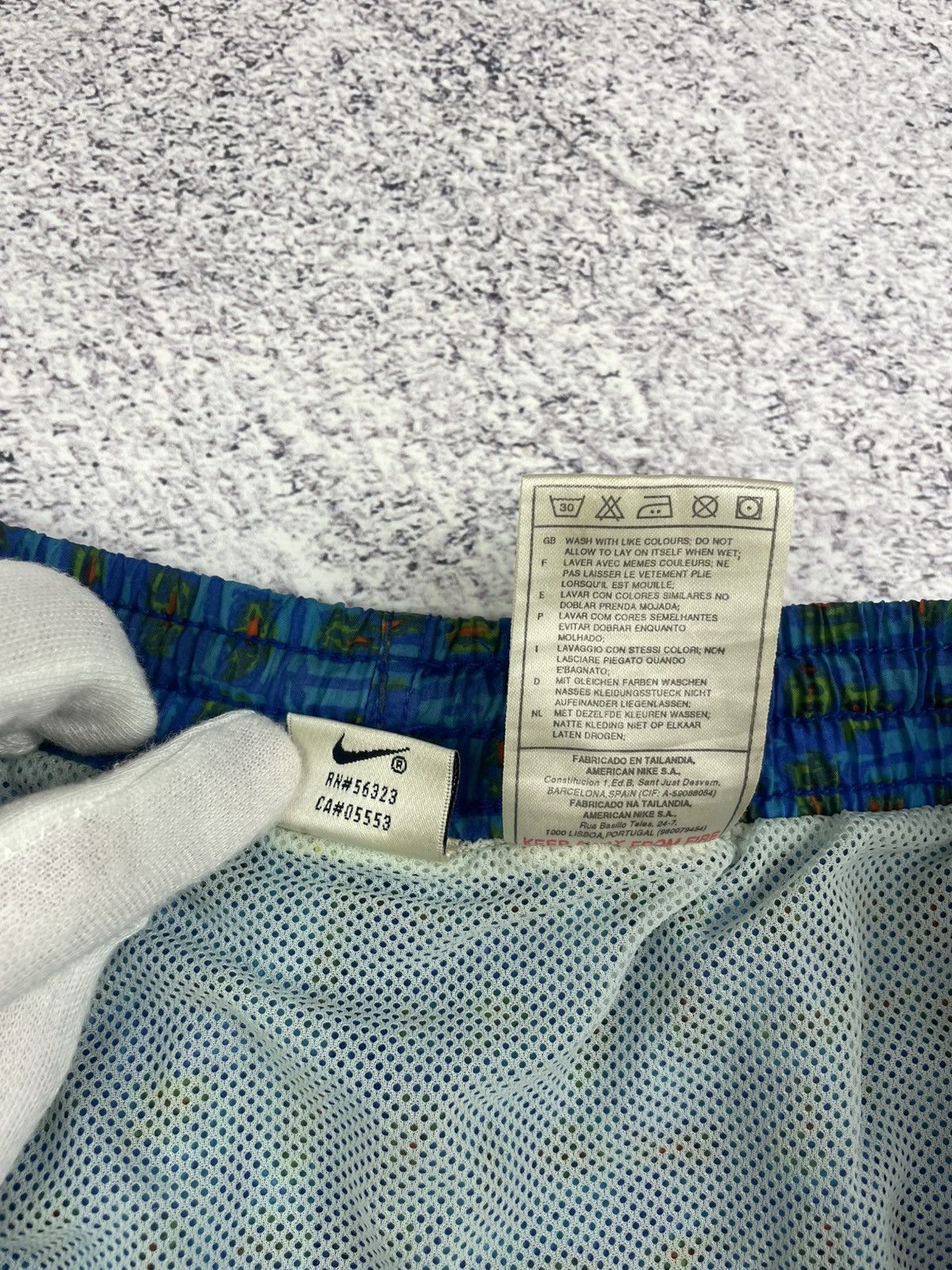 Nike × Vintage Vintage Nike Geometric Abstract Over Swim Print ACG 90s XL Size US 40 / EU 56 - 6 Thumbnail