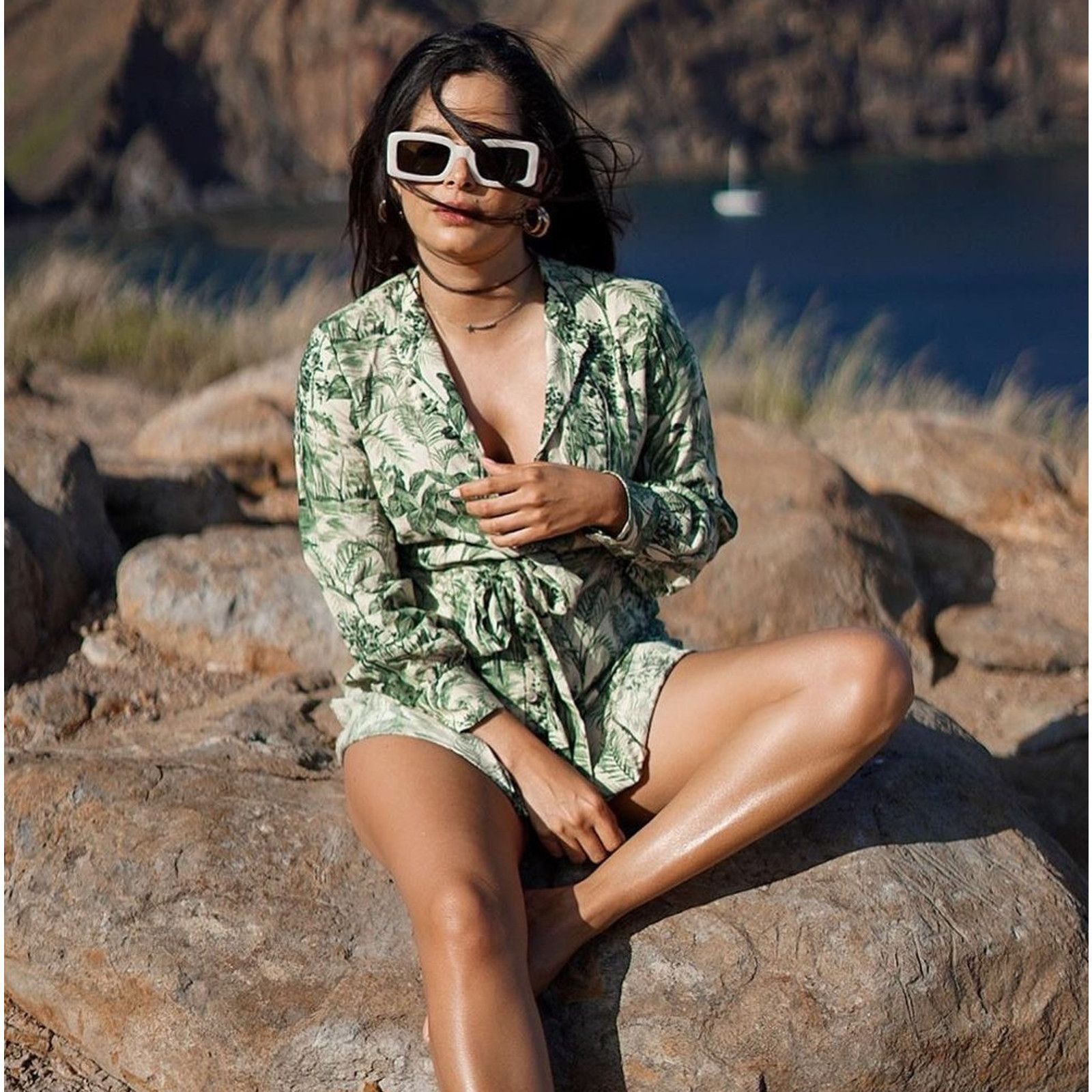 Zara ZARA Green Printed Belted Dress NWT Size M / US 6-8 / IT 42-44 - 7 Thumbnail