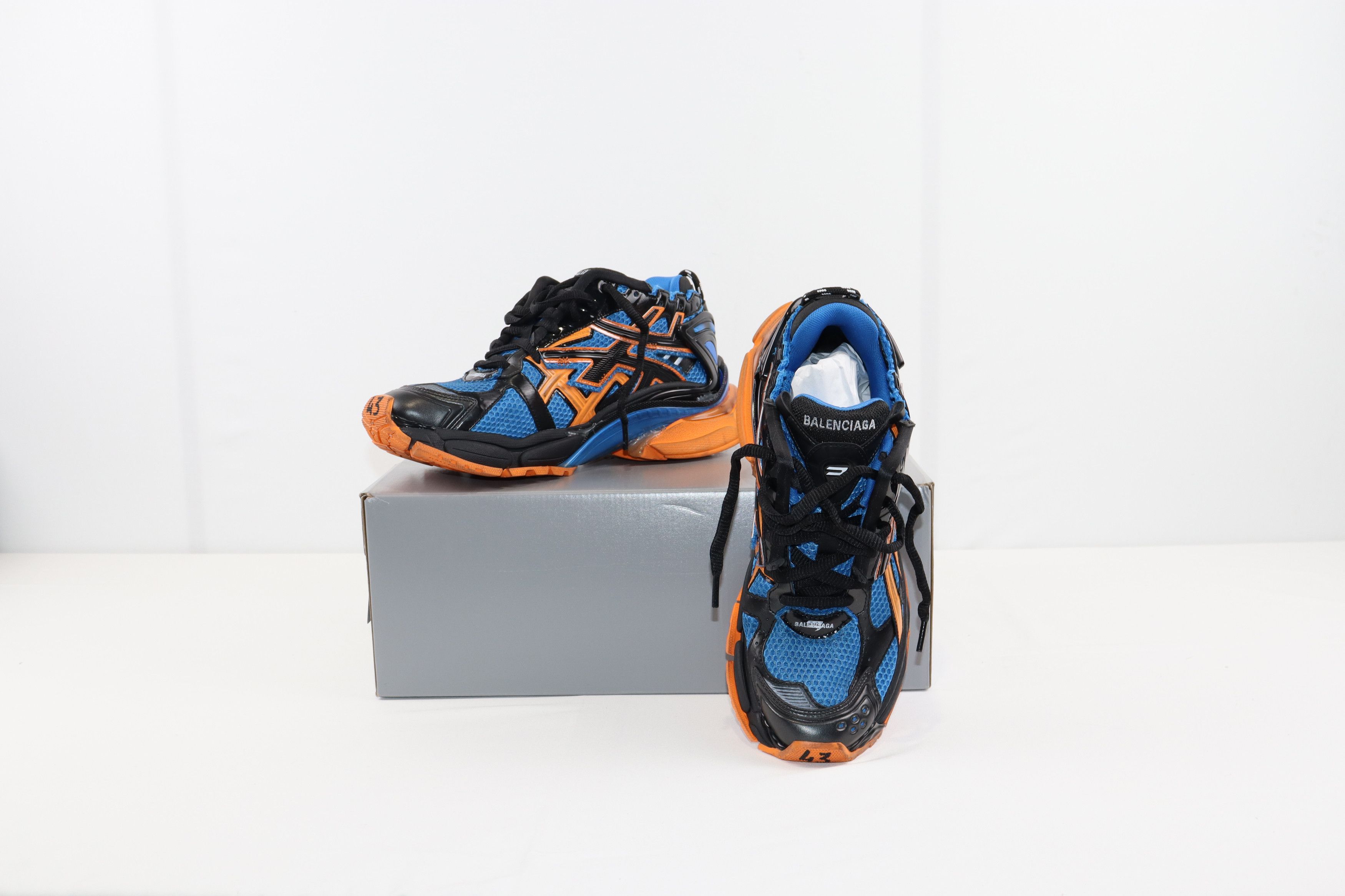 Balenciaga o1rshd1 Q:3 / Caged Mesh Runners Knicks Color Way Multicolor Size US 9 / EU 42 - 7 Thumbnail
