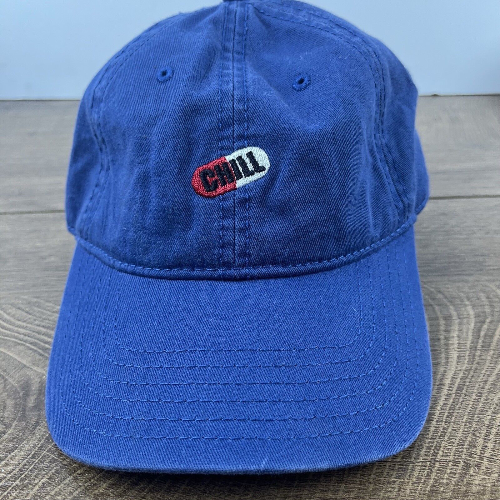 Other Chill Pill Hat Chill Pill Cap Adjustable Hat Blue Hat Adult Size ONE SIZE - 2 Thumbnail