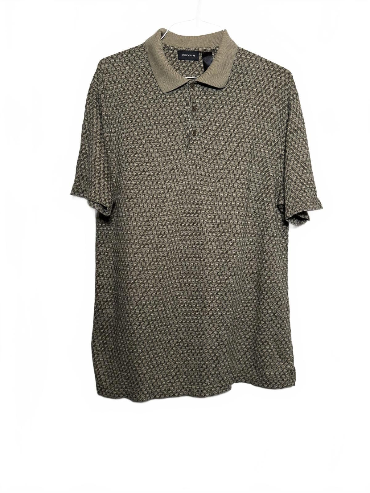 Liz Claiborne Vintage Retro Men's Polo Shirt Brown Patterned Size Large Size US L / EU 52-54 / 3 - 5 Thumbnail
