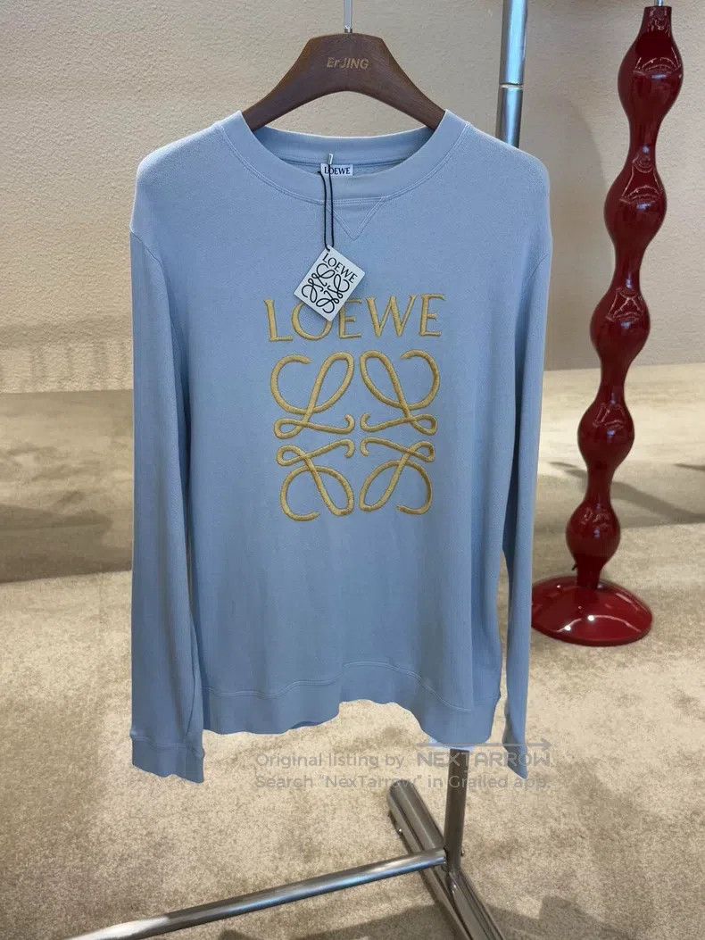 Loewe Loewe Sky Blue Embroidered Sweatshirt Size M / US 6-8 / IT 42-44 - 1 Thumbnail