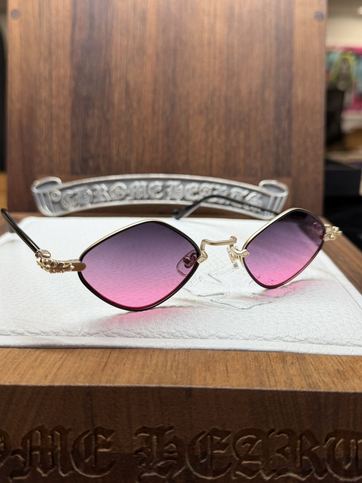 Chrome Hearts Chrome Hearts Diamond Dog Sunglasses Size ONE SIZE - 10 Thumbnail