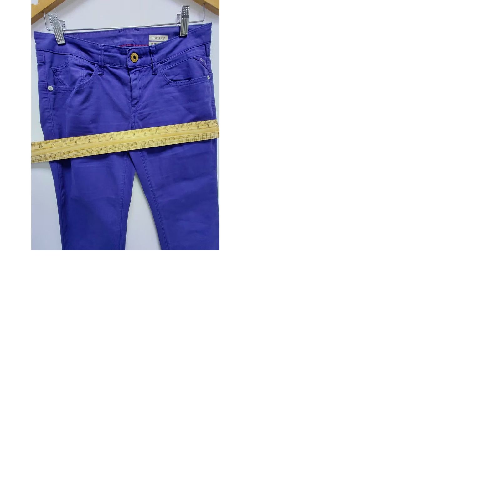 Replay Replay Jeans Purple Solid Denim Size 28 Made in Italy Women Size 28" / US 6 / IT 42 - 11 Thumbnail