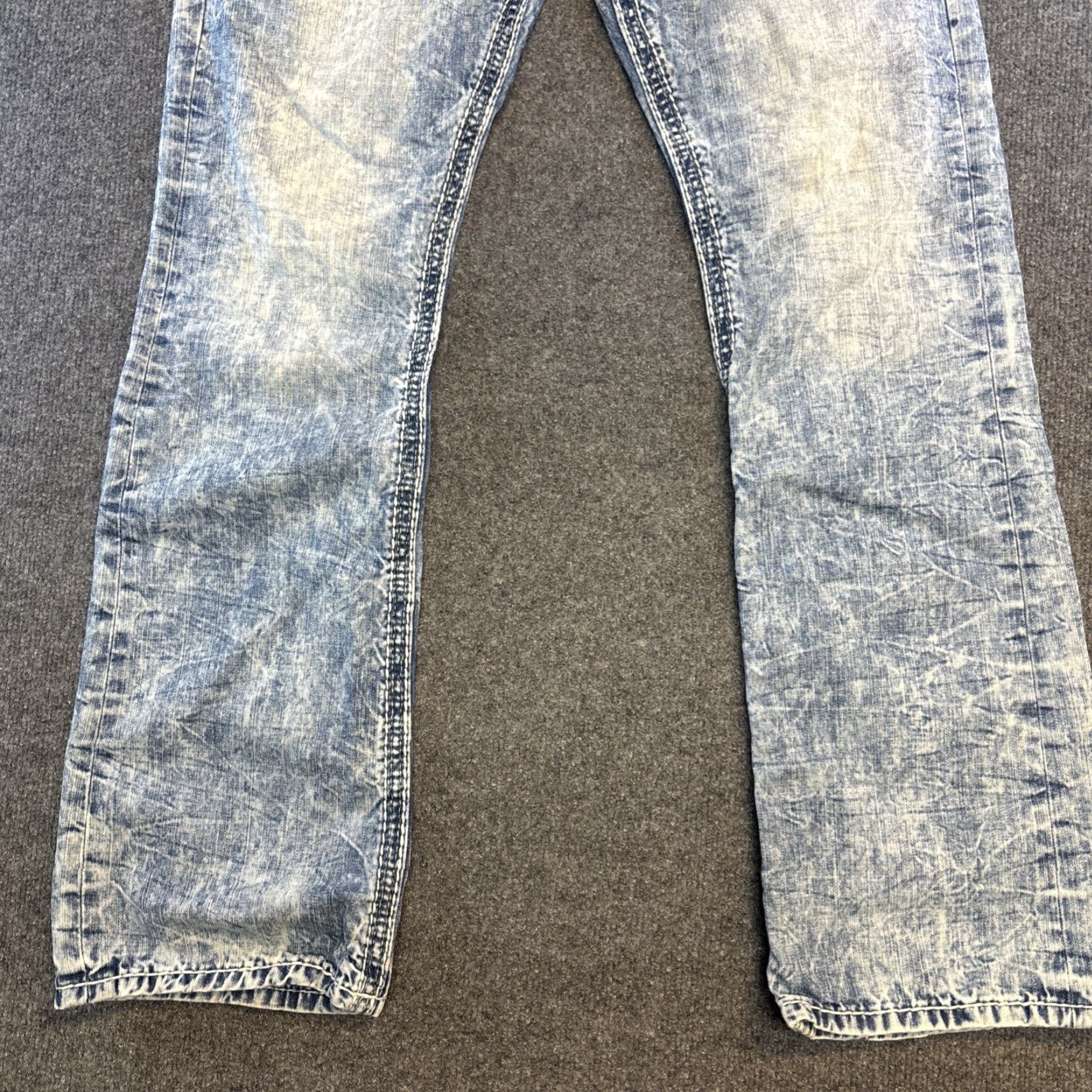 Vintage Rock Revival Jeans Men’s 36 Slim Bootcut Acid Wash Blue Cowboy 31in Inseam Mens Size US 36 / EU 52 - 5 Thumbnail