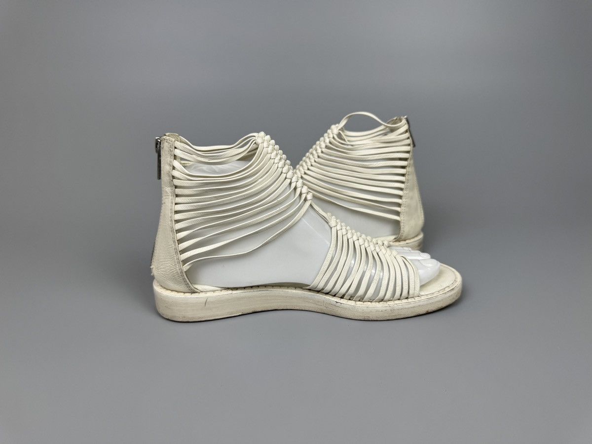 Ann Demeulemeester Ann Demeulemeester - White Braided Gladiator Sandals Size US 6 / IT 36 - 9 Thumbnail