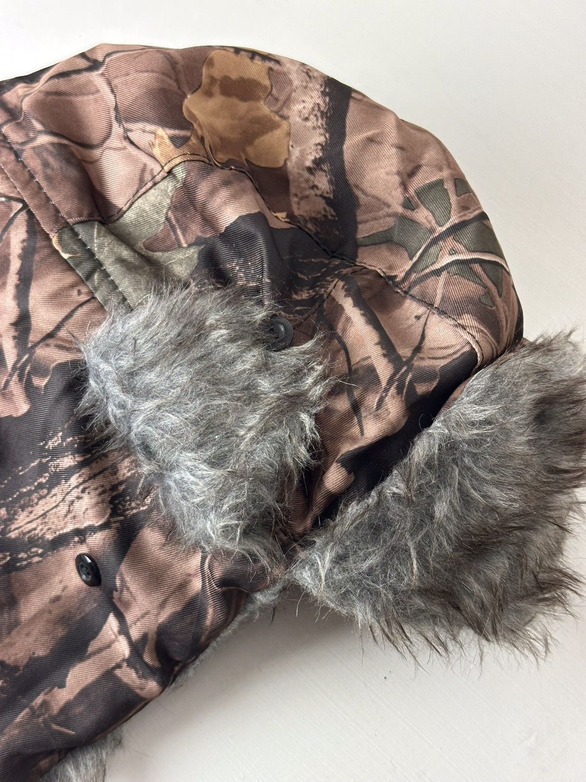 Hysteric Glamour × Vintage Crazy Y2K RealThree Mohair Fuzzy Hat Ushanka Punk Huge Size ONE SIZE - 4 Thumbnail