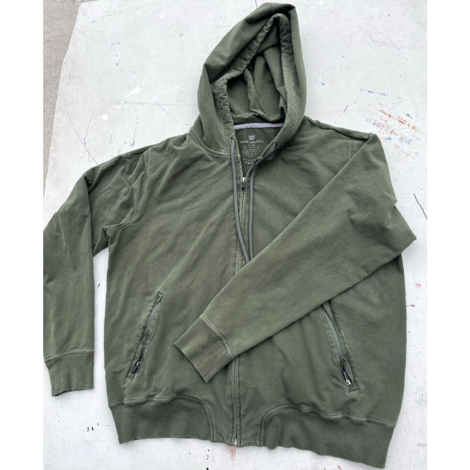 Vintage Mack Weldon Hoodie Green Solid Full-Zip XL Men’s Casual Outdoor 90s City Classic Logo Pockets Long Sleeve Sold? Size US XL / EU 56 / 4 - 6 Thumbnail
