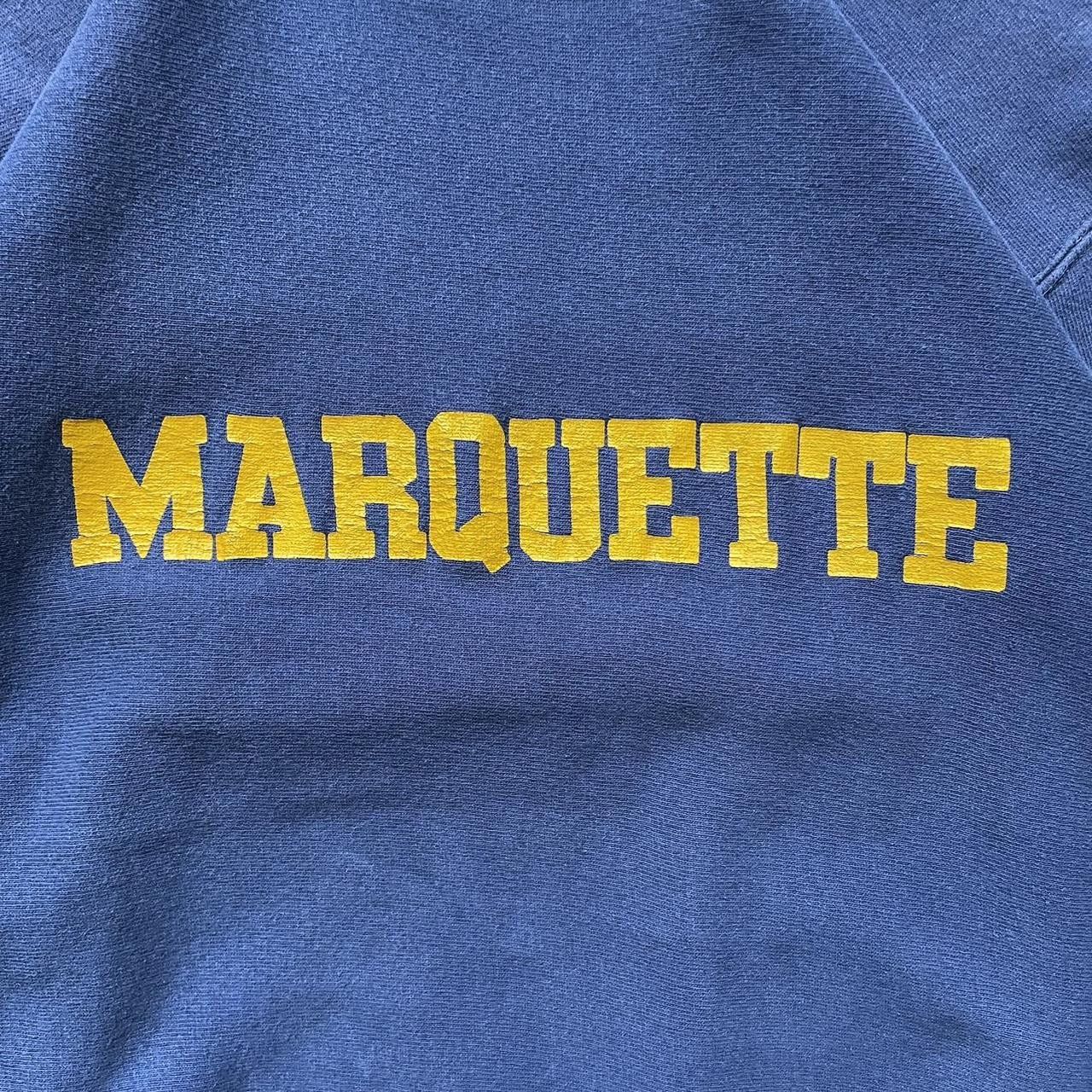 Champion × Vintage Vintage 90s Marquette College Pro Weave Sweatshirt Size US L / EU 52-54 / 3 - 2 Thumbnail