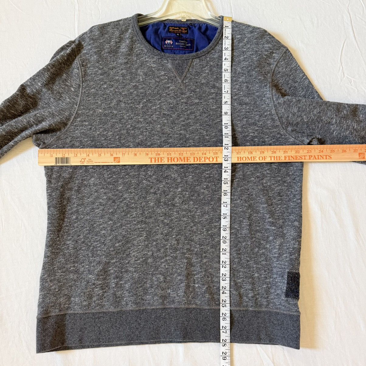 Barbour Barbour Beacon Crewneck Sweatshirt Gray Nep XL Elbow Patch Size US XL / EU 56 / 4 - 12 Thumbnail