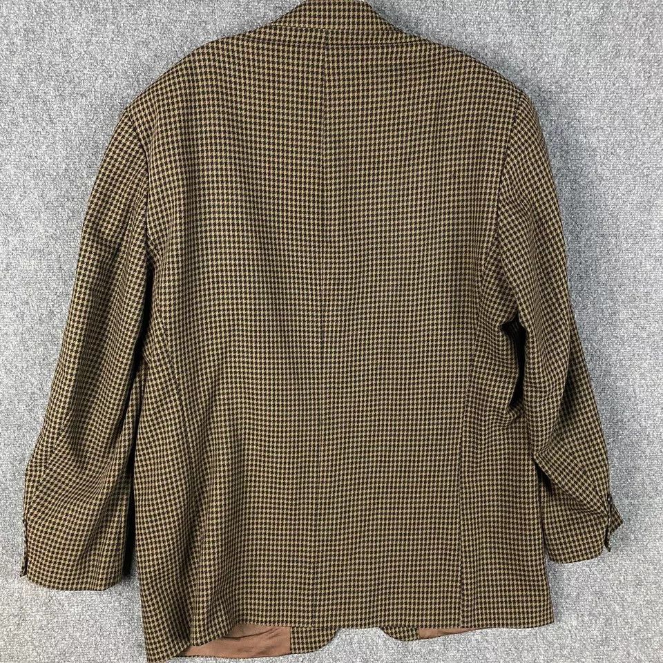 Other Kasper Blazer Suit Men's Size 44T Brown Pure New Wool Adults Size 44R - 5 Thumbnail
