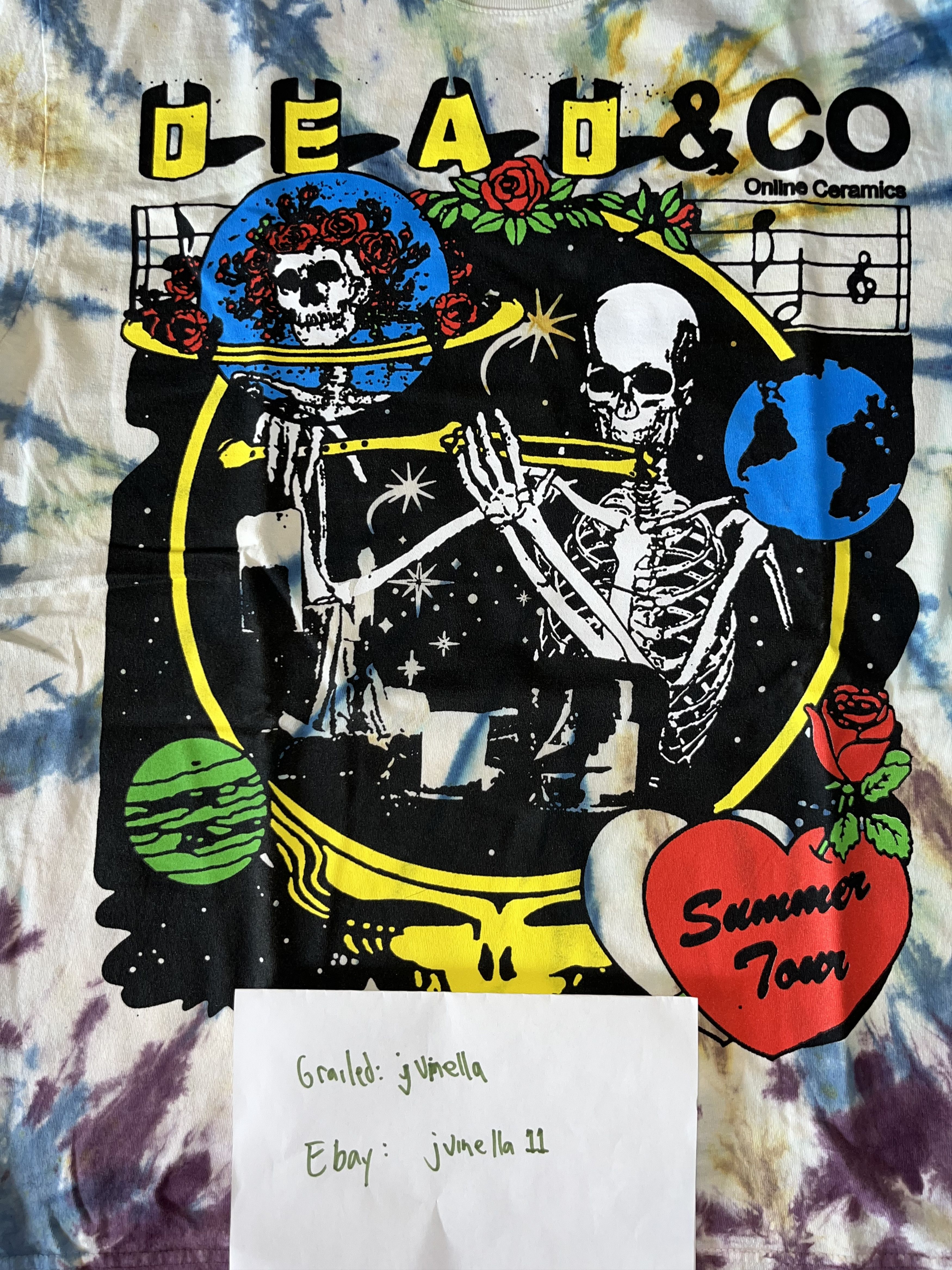 Grateful Dead × Online Ceramics Online ceramics summer tour 2019 tee size L brand new Size US L / EU 52-54 / 3 - 3 Thumbnail