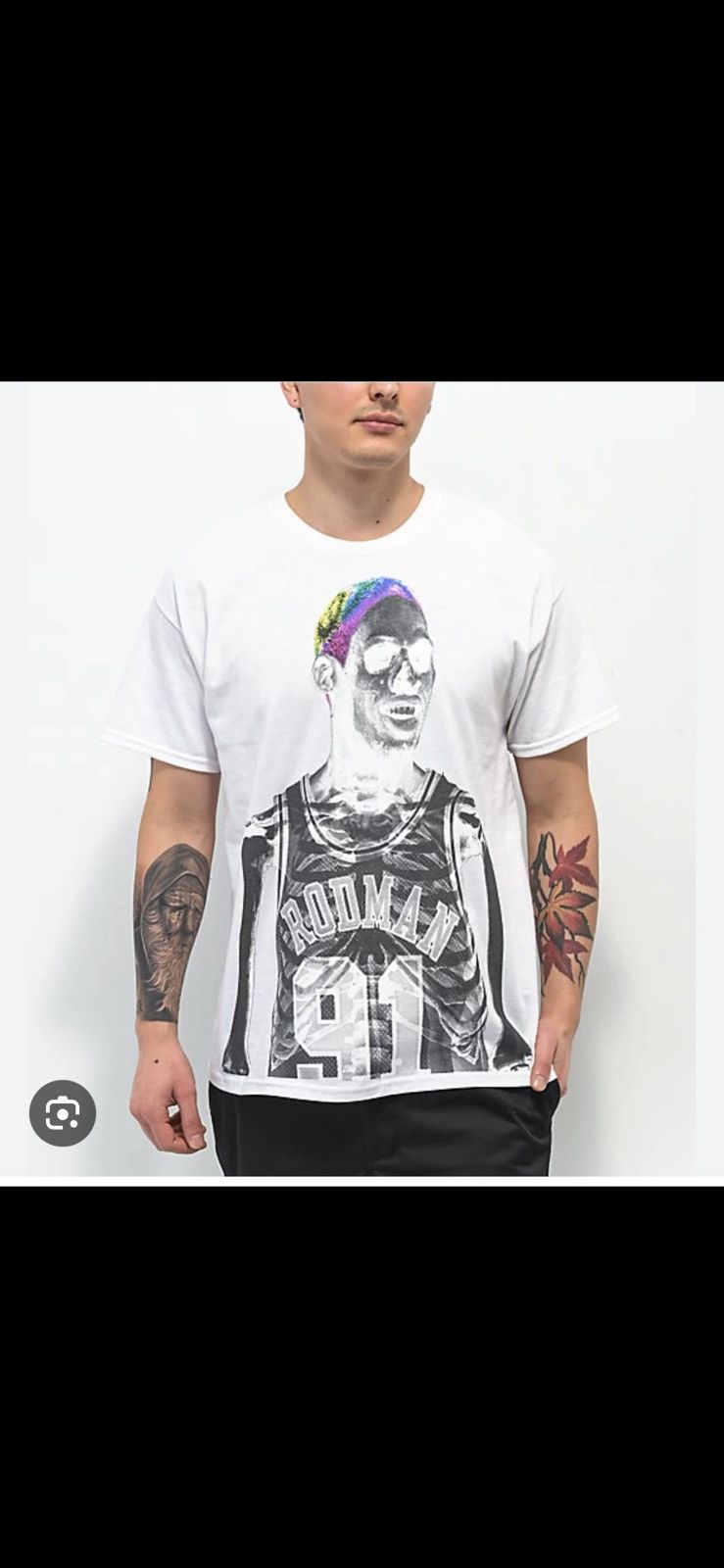 Zumiez Dennis Rodman White Skeleton Graphic Tee men’s large Size US L / EU 52-54 / 3 - 1 Thumbnail