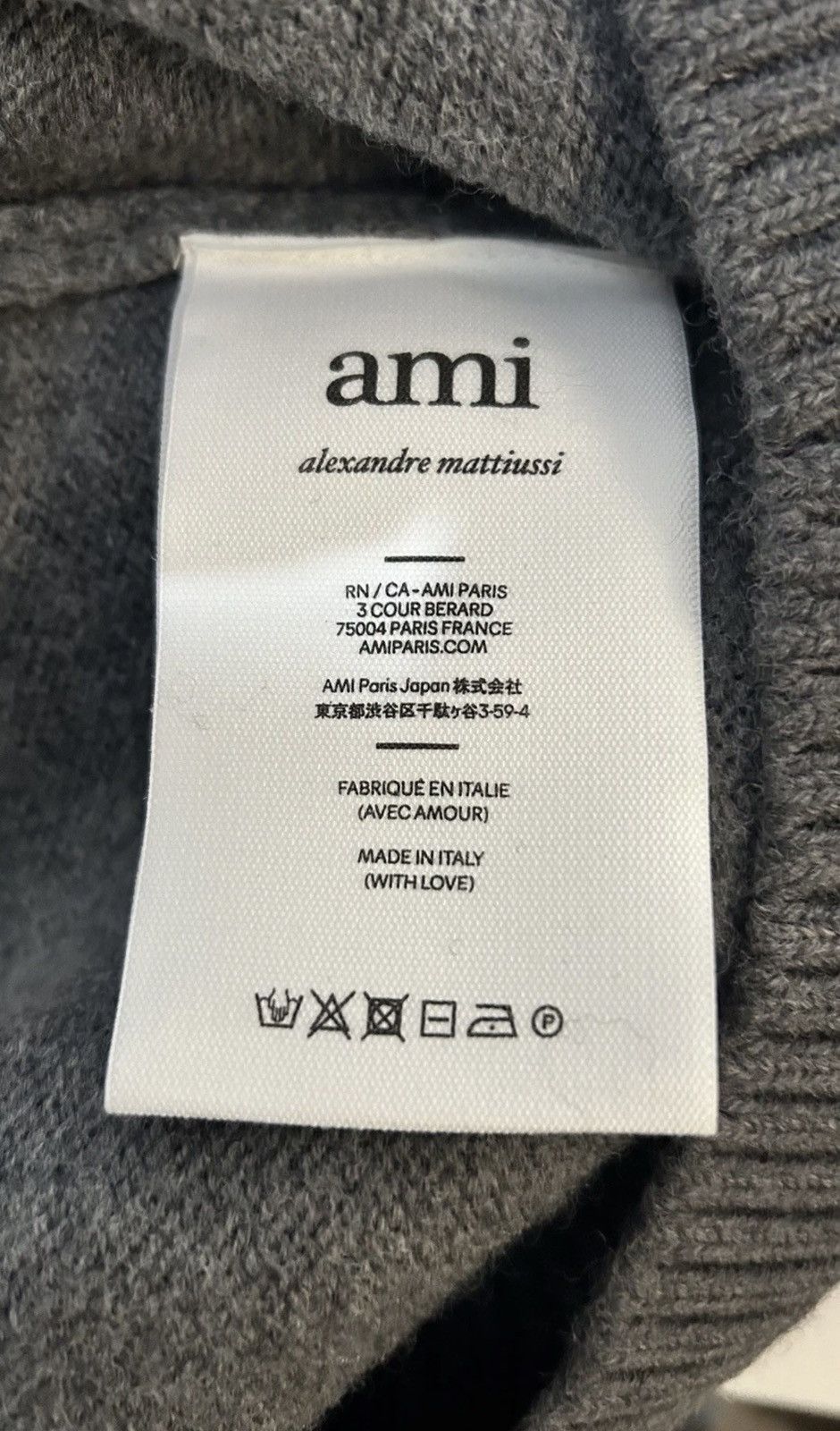 AMI Ami Paris Logo Intarsia Knit Hoodie Size Large Size US L / EU 52-54 / 3 - 11 Thumbnail