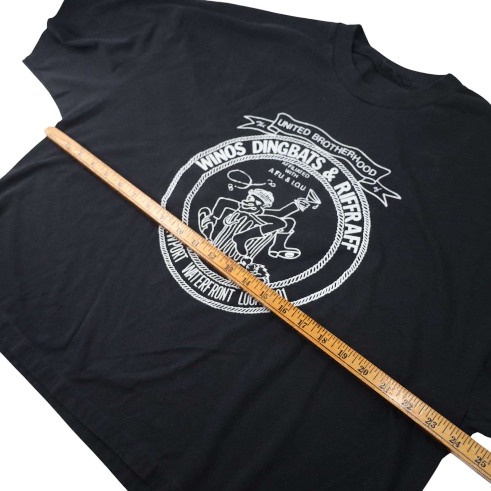 Vintage VTG Brotherhood of Winos, Dingbats, and Riff Raff Crop T Size US XL / EU 56 / 4 - 7 Thumbnail