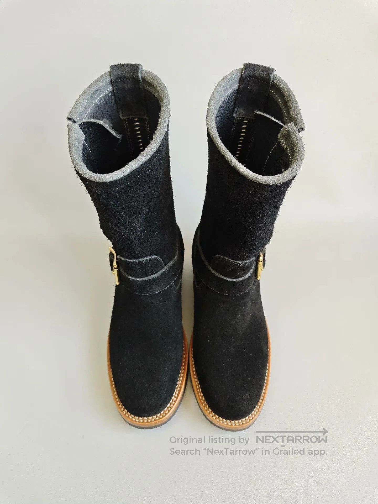Left Hand Master Zuo Handmade Black Engineer Boots. Size US 7 / EU 40 - 1 Thumbnail