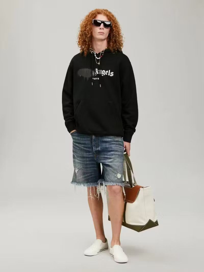 Palm Angels Paris Sprayed Hoodie in Black Size US XL / EU 56 / 4 - 2 Thumbnail