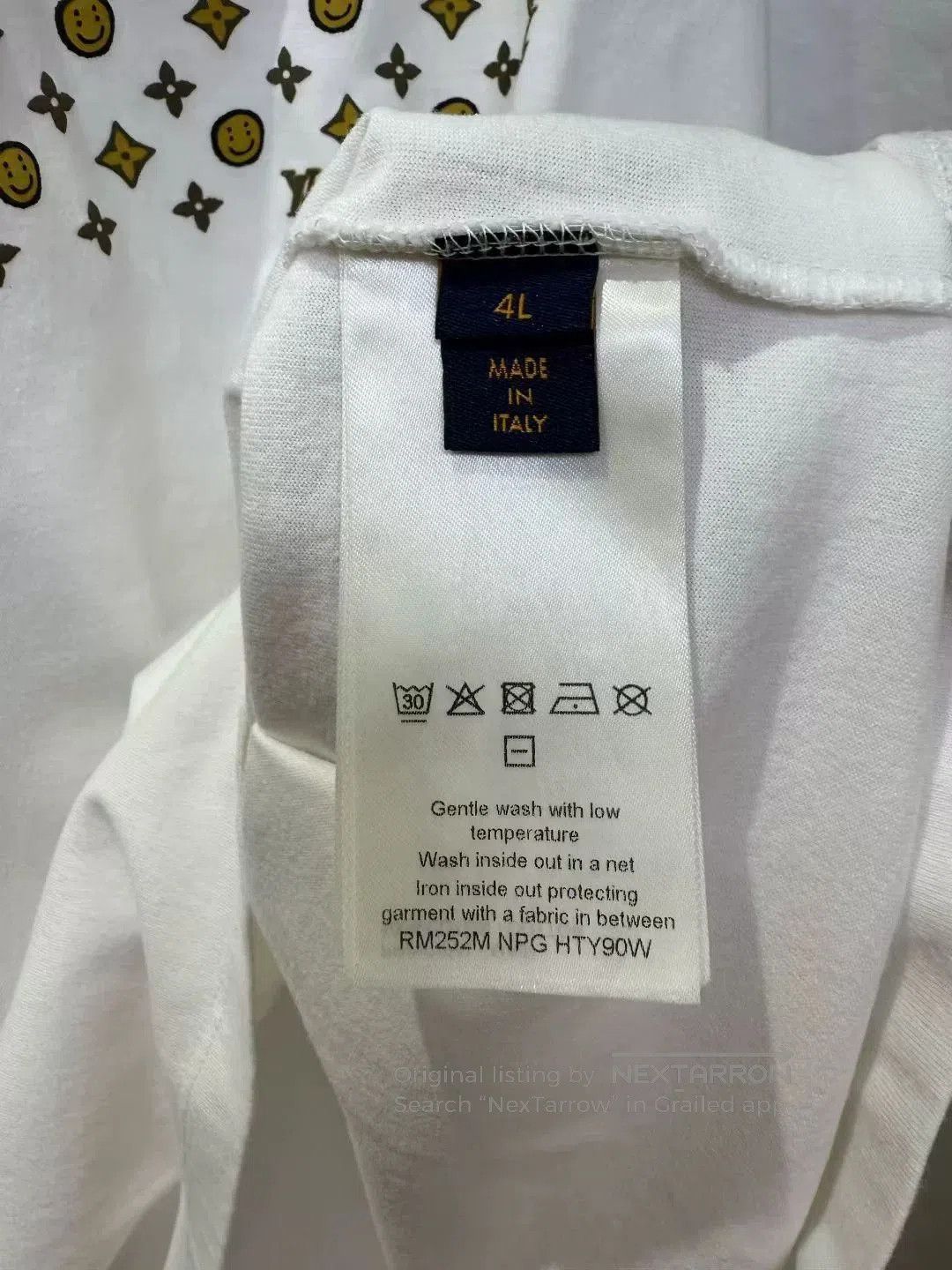 Virgil Abloh LV x CPFM White Embroidered Logo Smile Tee. Size US XL / EU 56 / 4 - 3 Thumbnail