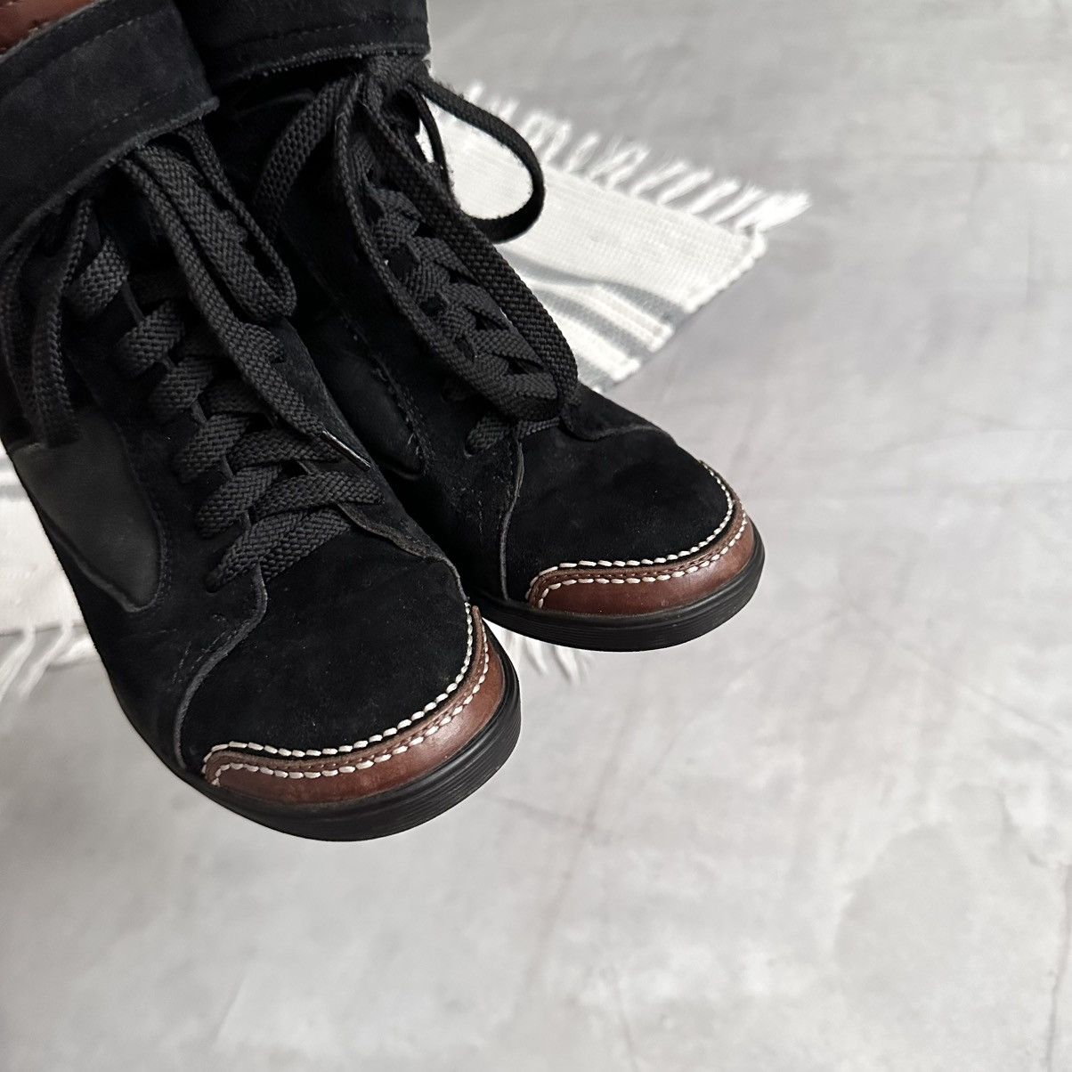 Isabel Marant Santoni Bekett Wedge Suede Fur Sneakers Isabel Marant Style Size US 7.5 / IT 37.5 - 9 Thumbnail