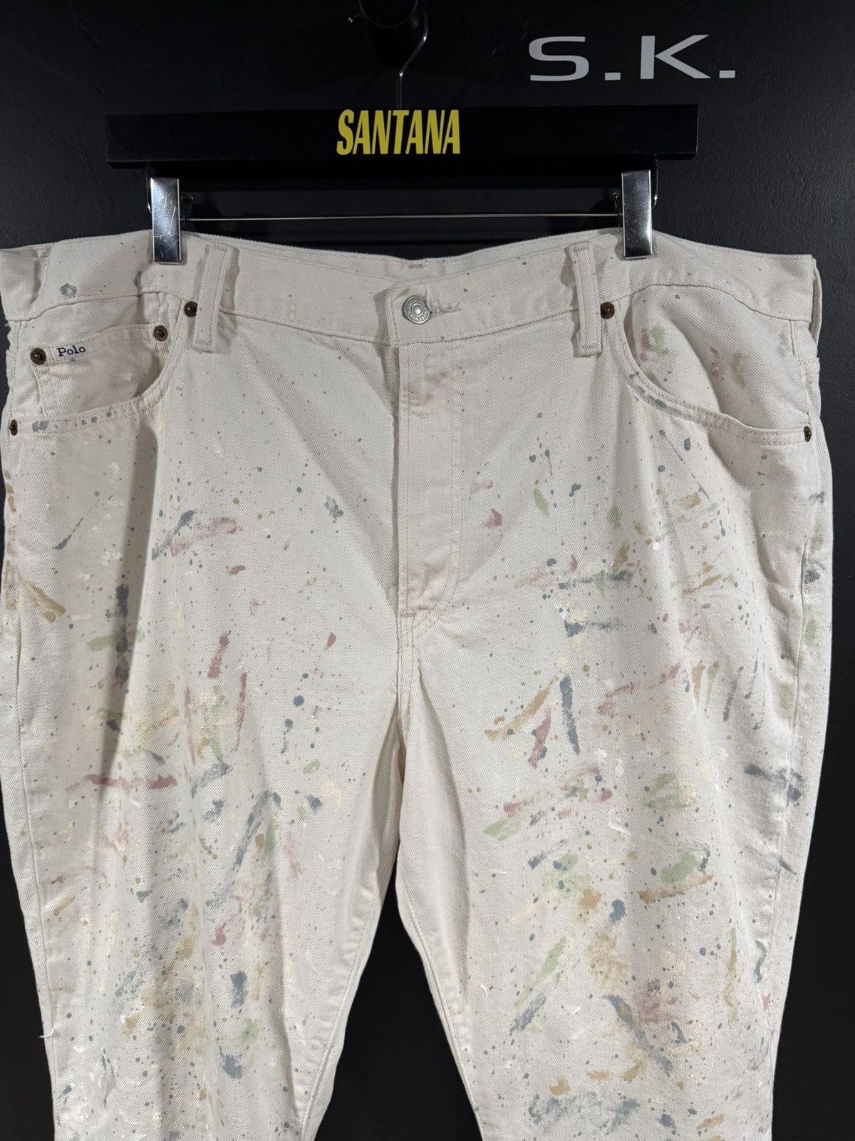 Polo Ralph Lauren 2010s Vintage Polo Ralph Lauren Paint Splatter Denim Jeans Size US 41 - 4 Thumbnail